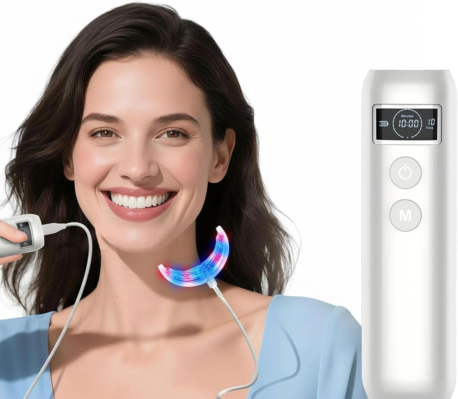 مجموعه سفید کننده دندان های زیبا، مجموعه بلیچینگ حرفه ای دندان لبخند آسان، بسته کامل برای سفید کردن دندان و دندان های سفید، دستگاه دهانی نور قرمز آبی LED 16 تایی، مجموعه سفید کننده دندان با تایمر مجموعه سفید کننده دندان های زیبا، مجموعه بلیچینگ حرفه ای دندان لبخند آسان، بسته کامل برای سفید کردن دندان و دندان های سفید، دستگاه دهانی نور قرمز آبی LED 16 تایی، مجموعه سفید کننده دندان با تایمر