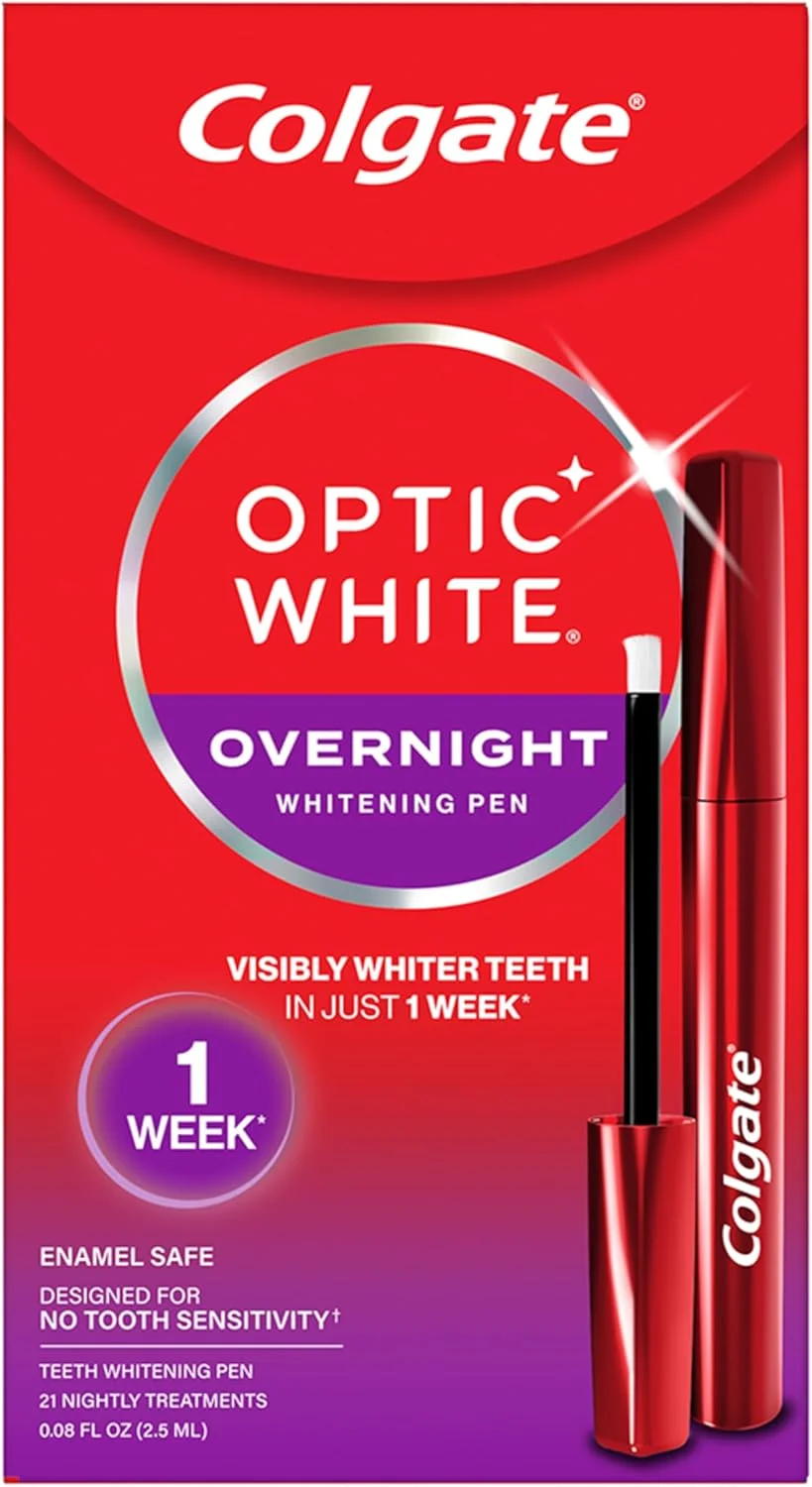 قلم سفید کننده دندان کلگیت Optic White برای استفاده شبانه، از بین برنده لکه های دندان و سفید کننده دندان، 35 بار استفاده قلم سفید کننده دندان کلگیت Optic White برای استفاده شبانه، از بین برنده لکه های دندان و سفید کننده دندان، 35 بار استفاده