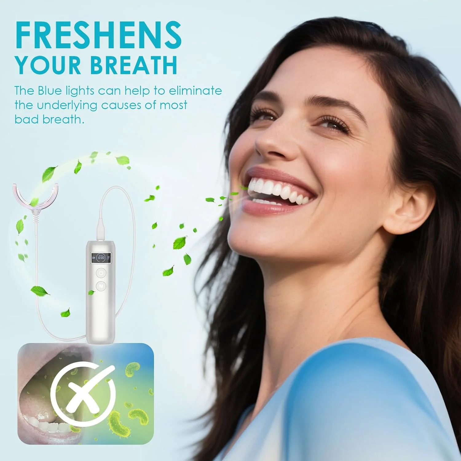 مجموعه سفید کننده دندان های زیبا، مجموعه بلیچینگ حرفه ای دندان لبخند آسان، بسته کامل برای سفید کردن دندان و دندان های سفید، دستگاه دهانی نور قرمز آبی LED 16 تایی، مجموعه سفید کننده دندان با تایمر