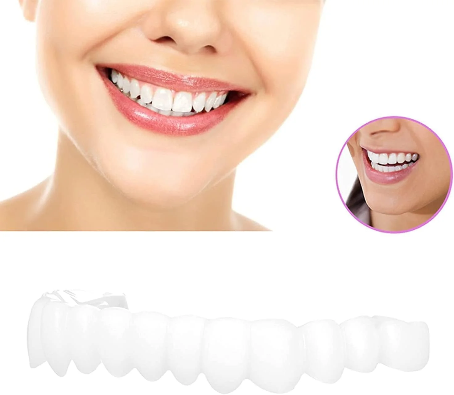 دندان مصنوعی فوری، روکش دندان مصنوعی سفید کننده، روکش دندان گیره ای بالا و پایین، دندان های مصنوعی موقت بالا و پایین