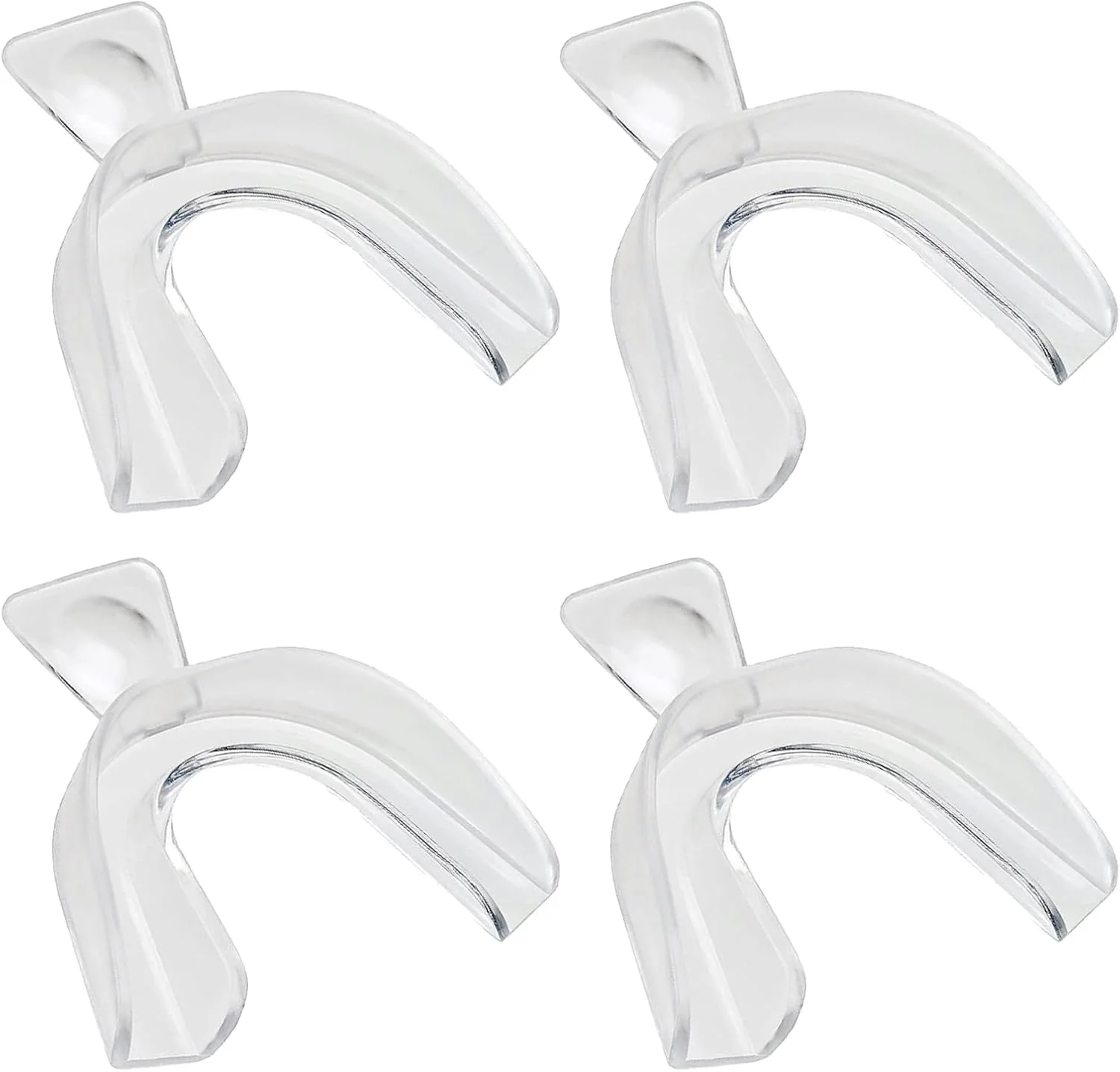 قالب های شفاف سفید کننده دندان BHSTTNIXP، بسته 4 عددی، محافظ لثه ترموپلاستیک برای سفید کردن، محافظت از دندان قروچه قالب های شفاف سفید کننده دندان BHSTTNIXP، بسته 4 عددی، محافظ لثه ترموپلاستیک برای سفید کردن، محافظت از دندان قروچه