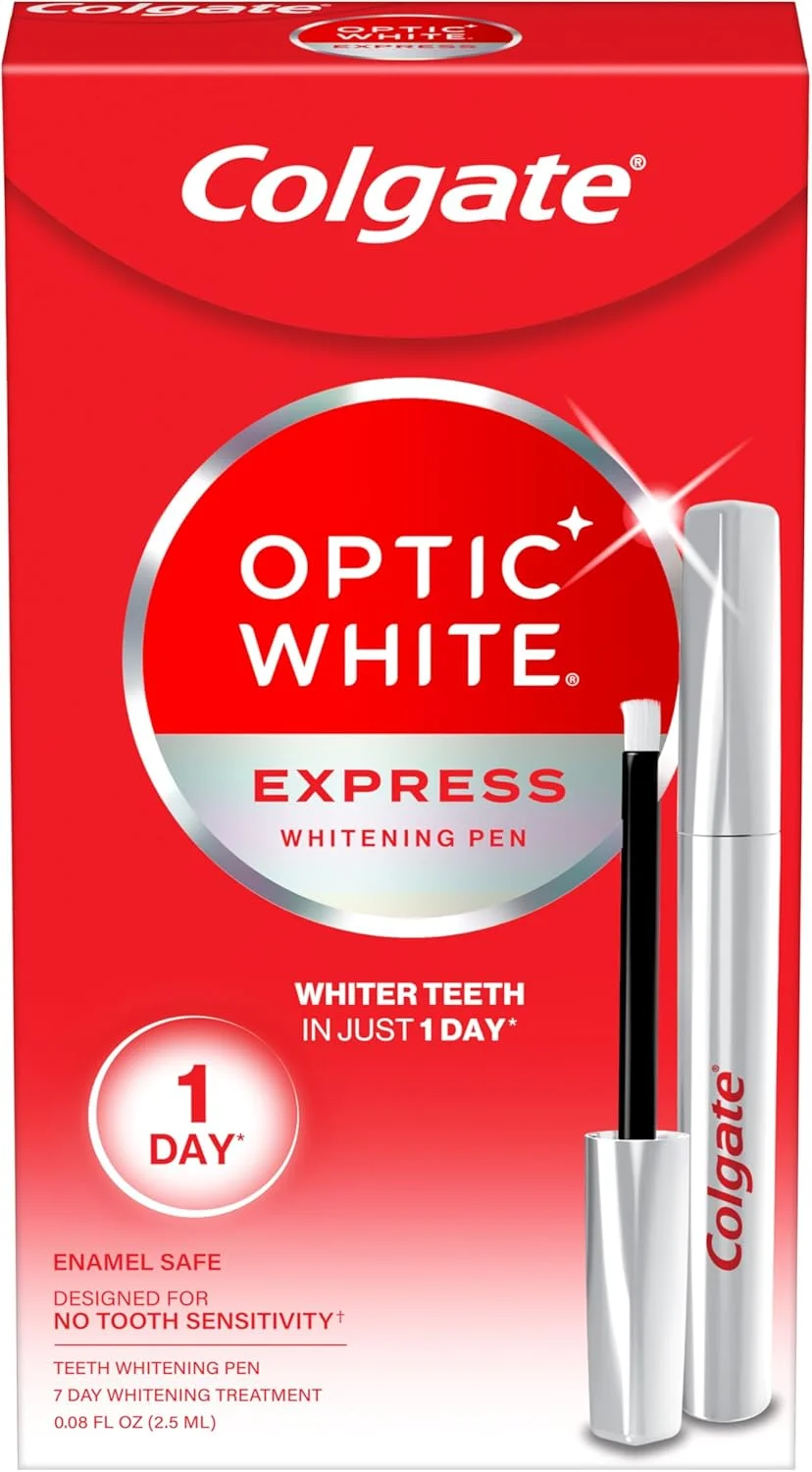قلم سفید کننده فوری دندان کلگیت Optic White، اپلیکاتور سفید کننده دندان ایمن برای مینای دندان، کمک به سفید شدن دندان ها در کمتر از 1 روز استفاده، درمان 7 روزه سفید کننده، 2.4 میلی لیتر قلم سفید کننده فوری دندان کلگیت Optic White، اپلیکاتور سفید کننده دندان ایمن برای مینای دندان، کمک به سفید شدن دندان ها در کمتر از 1 روز استفاده، درمان 7 روزه سفید کننده، 2.4 میلی لیتر