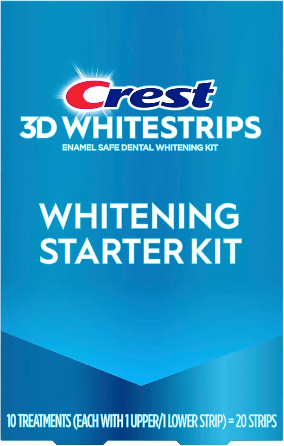 کیت شروع سفید کننده دندان Crest 3DWhitestrips، سفید کننده دندان در خانه، 10 بار استفاده