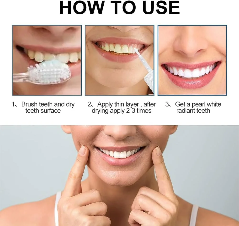 قلم رنگ دندان Comioke، ژل سفید کننده دندان، از بین برنده لکه های دندان، سفید کردن دندان ها، به آسانی، از بین بردن لکه های دندان، کیت سفید کننده دندان