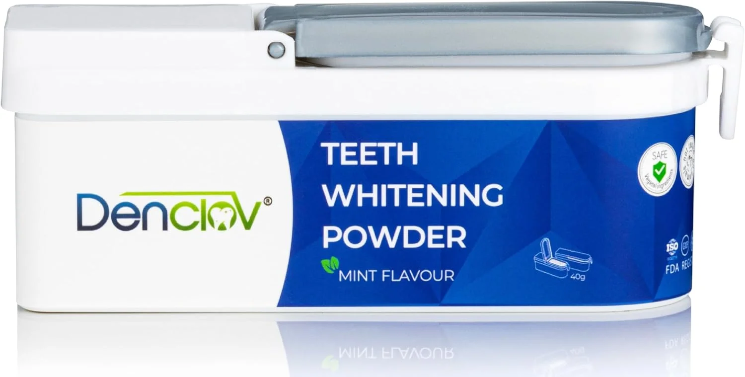 پودر سفید کننده دندان دنکلو - طعم نعناع خنک - از بین برنده لکه های قدیمی - تامین 6 ماهه - 40 گرم