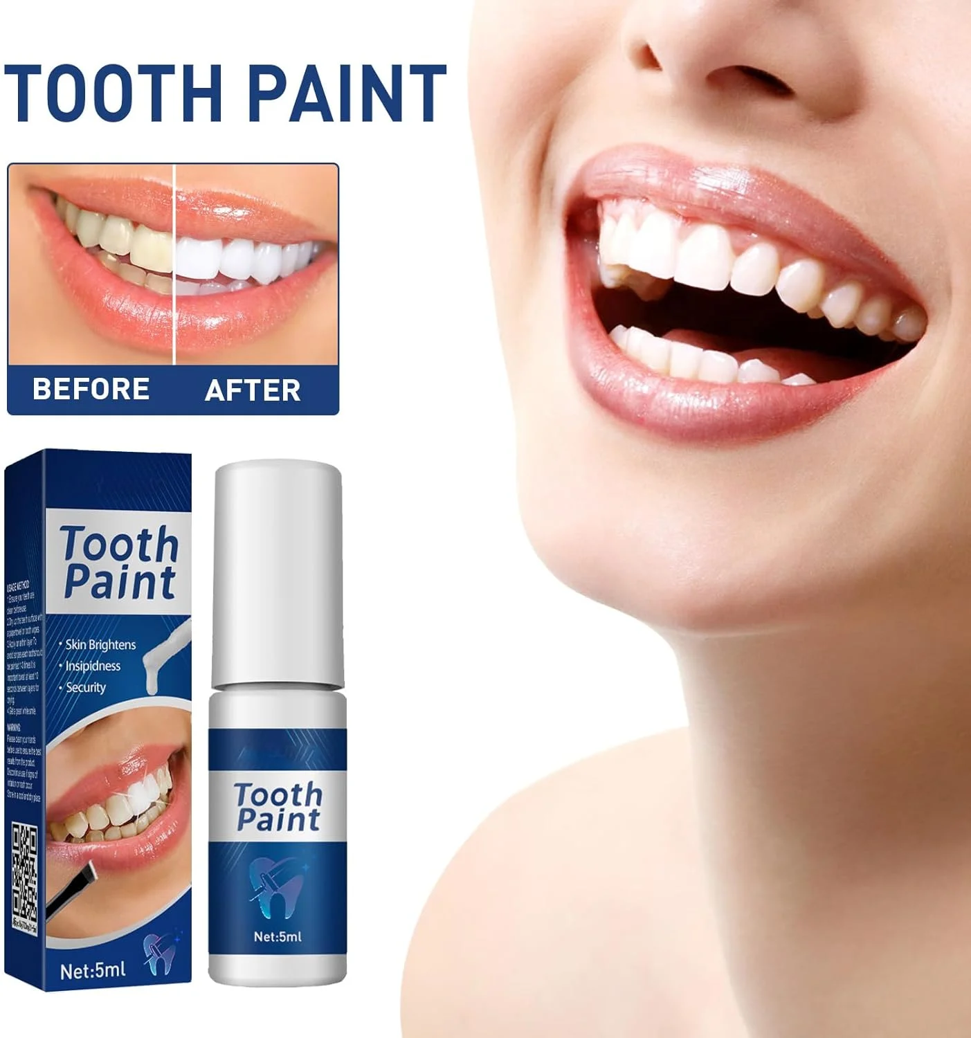 قلم سفید کننده دندان، سفید کننده فوری دندان، سفید کننده دهان، سفید کننده دندان با نور