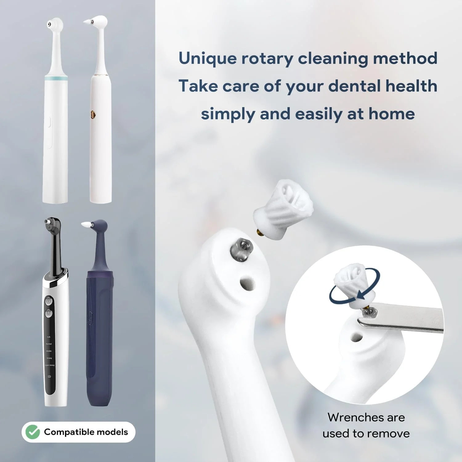 سری یدکی پولیش دندان، 6 عدد سری برس پولیش دندان اصلی، سازگار با اکثر دستگاه های پولیش دندان