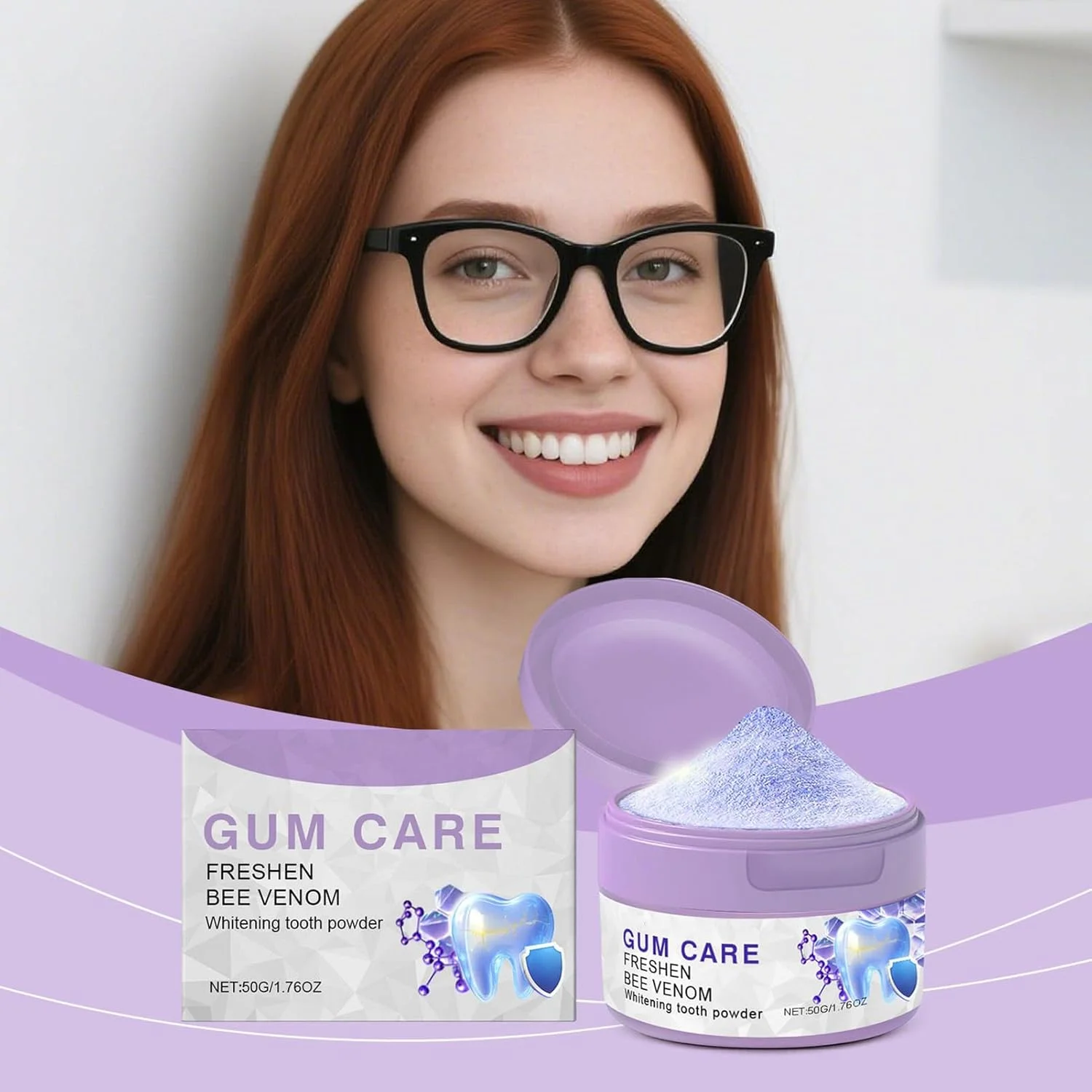 پودر تمیز کننده دندان، پودر تمیز کننده دهان برای دندان های درخشان تر - 50 گرم. لذت بردن از لبخند مطمئن. راه حل طبیعی و ملایم برای زنان، مردان، نوجوانان و بزرگسالان. مناسب برای سفر، خوابگاه و هتل