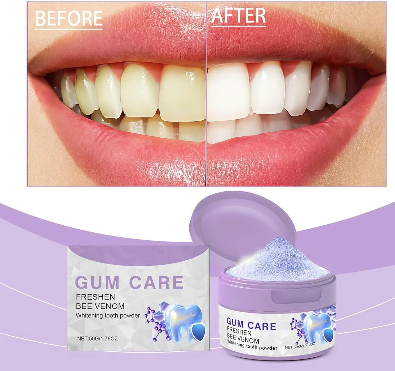 پودر تمیز کننده دهان و دندان، پودر پاک کننده دندان و از بین برنده لکه - 50 گرم، راه حل طبیعی و طراوت بخش برای بوی بد دهان، مناسب برای مسافرت های صبحگاهی، کمپینگ، خوابگاه و هتل پودر تمیز کننده دهان و دندان، پودر پاک کننده دندان و از بین برنده لکه - 50 گرم، راه حل طبیعی و طراوت بخش برای بوی بد دهان، مناسب برای مسافرت های صبحگاهی، کمپینگ، خوابگاه و هتل