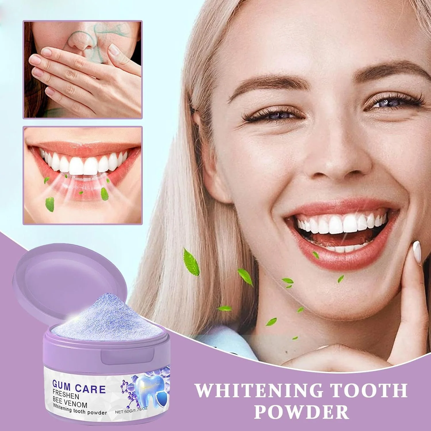 پودر پاک کننده دندان - پودر تمیز کننده دهان برای دندان های درخشان تر - 50 گرم راه حل طبیعی طراوت بخش برای بوی بد دهان مناسب برای مسافرت صبحگاهی، کمپینگ، خوابگاه، مهمانسرا و هتل پودر پاک کننده دندان - پودر تمیز کننده دهان برای دندان های درخشان تر - 50 گرم راه حل طبیعی طراوت بخش برای بوی بد دهان مناسب برای مسافرت صبحگاهی، کمپینگ، خوابگاه، مهمانسرا و هتل