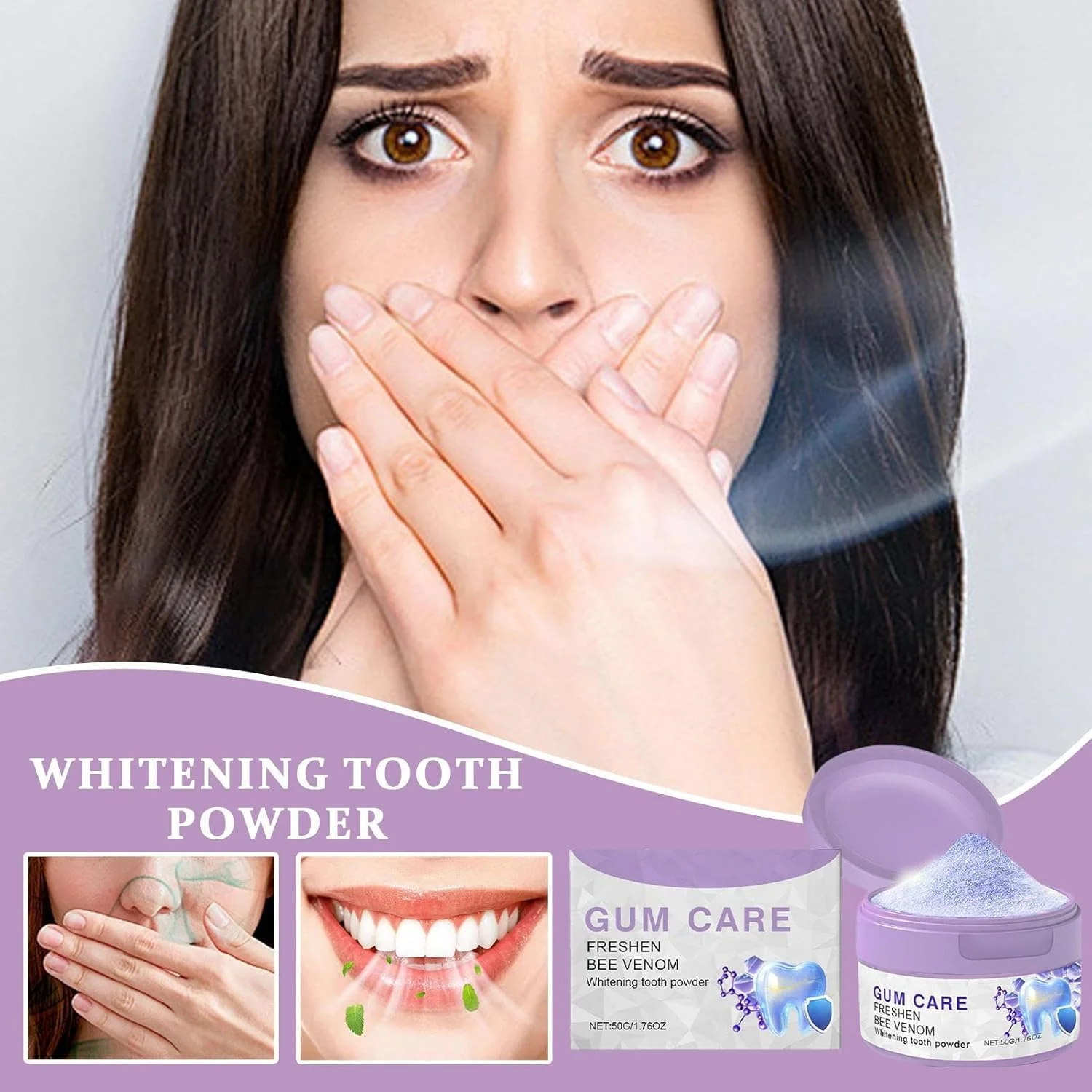 پودر تمیز کننده دهان و دندان، پودر پاک کننده دندان و از بین برنده لکه - 50 گرم، راه حل طبیعی و طراوت بخش برای بوی بد دهان، مناسب برای مسافرت های صبحگاهی، کمپینگ، خوابگاه و هتل پودر تمیز کننده دهان و دندان، پودر پاک کننده دندان و از بین برنده لکه - 50 گرم، راه حل طبیعی و طراوت بخش برای بوی بد دهان، مناسب برای مسافرت های صبحگاهی، کمپینگ، خوابگاه و هتل