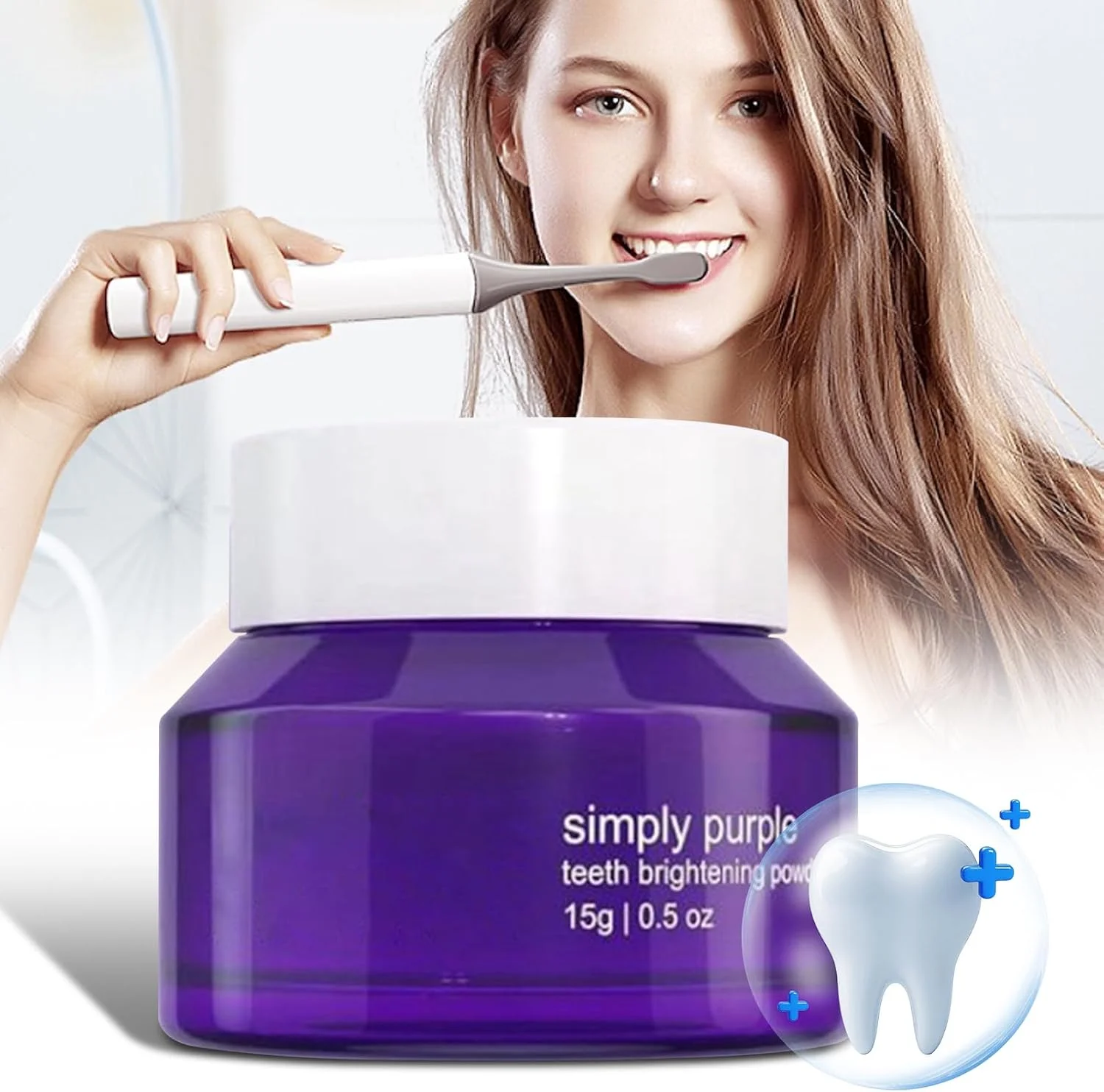 پودر دندان | پودر طبیعی کاهش لکه دندان | خمیر دندان تمیز کننده عمیق و کم تحریک برای بهداشت روزانه صبح شب چای قهوه مهمانی خانگی