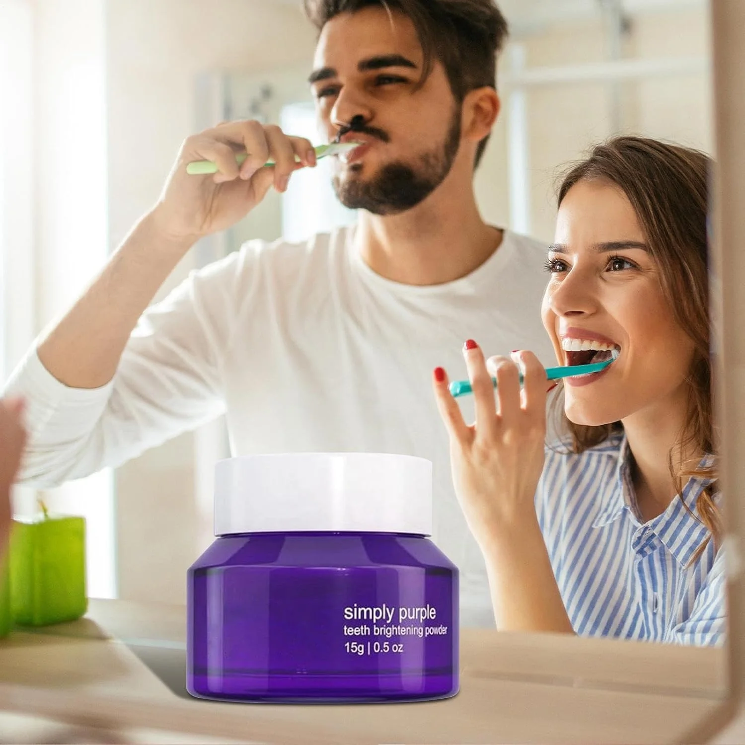 پودر تمیز کننده دندان بی خطر برای مینای دندان - پودر پاک کننده ملایم و بدون تحریک برای بهداشت روزانه صبح، شب، مهمانی خانگی، چای، غذا و رویدادها