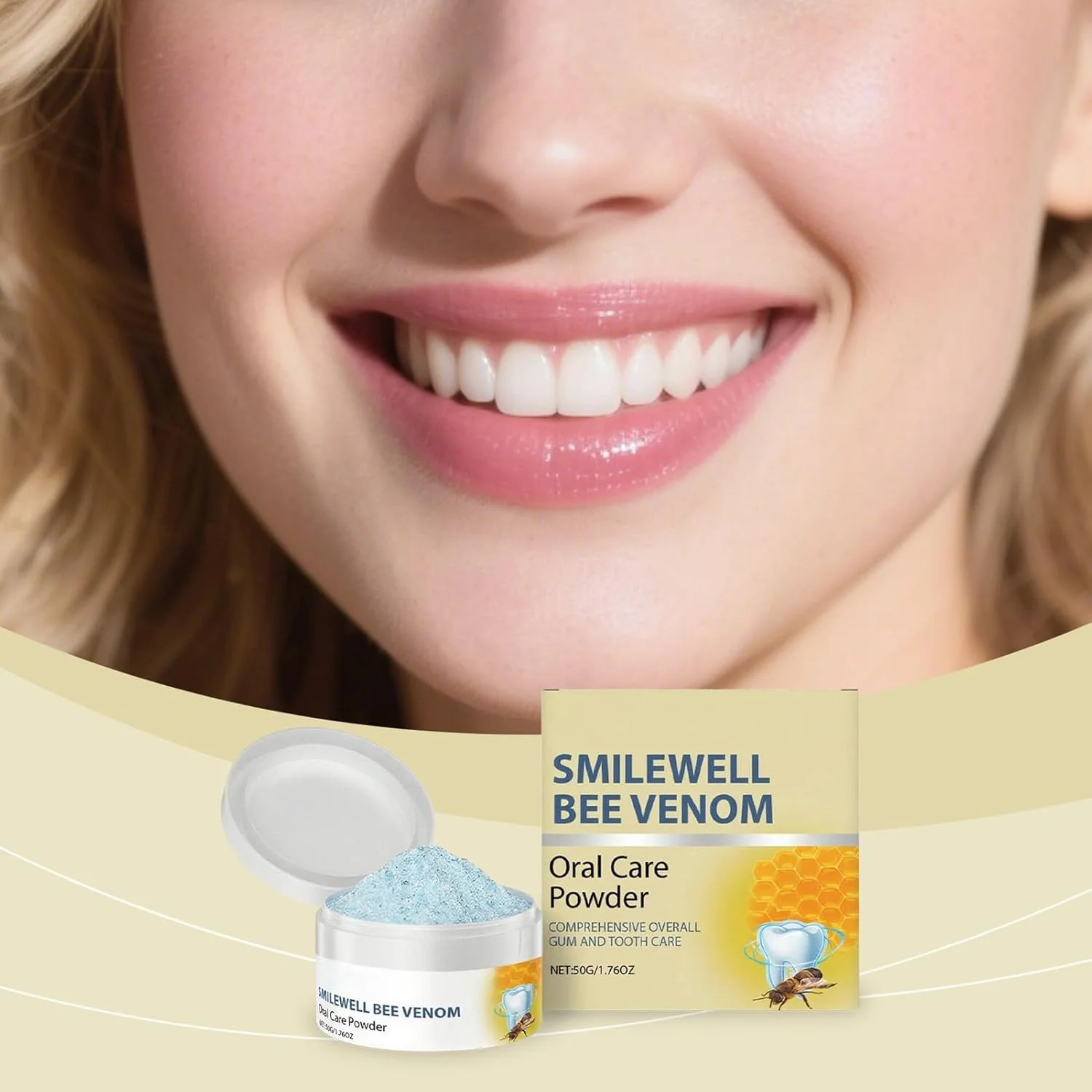 پودر دندان، پودر دندان 50 گرمی برای انسان، روشن کننده و از بین برنده لکه برای ترمیم و مراقبت از سلامت دندان کودکان و بزرگسالان