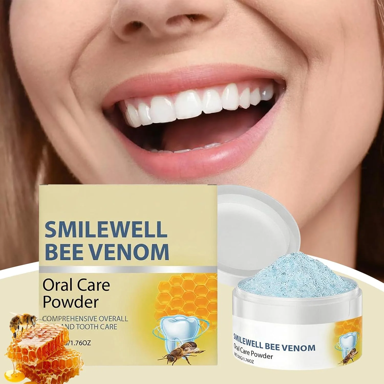 پودر دندان، پودر دندان 50 گرمی برای انسان، روشن کننده و از بین برنده لکه برای ترمیم و مراقبت از سلامت دندان کودکان و بزرگسالان