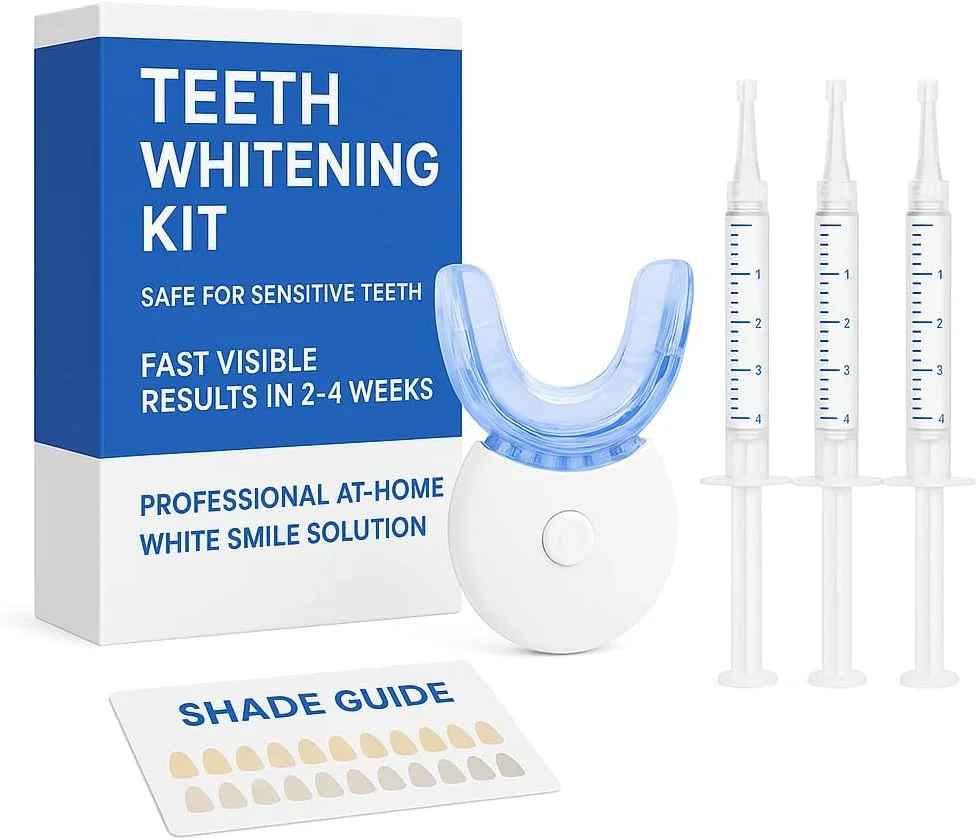 کیت حرفه ای سفید کننده دندان، نور LED، فرمول مناسب دندان های حساس، نتایج در 2-4 هفته کیت حرفه ای سفید کننده دندان، نور LED، فرمول مناسب دندان های حساس، نتایج در 2-4 هفته
