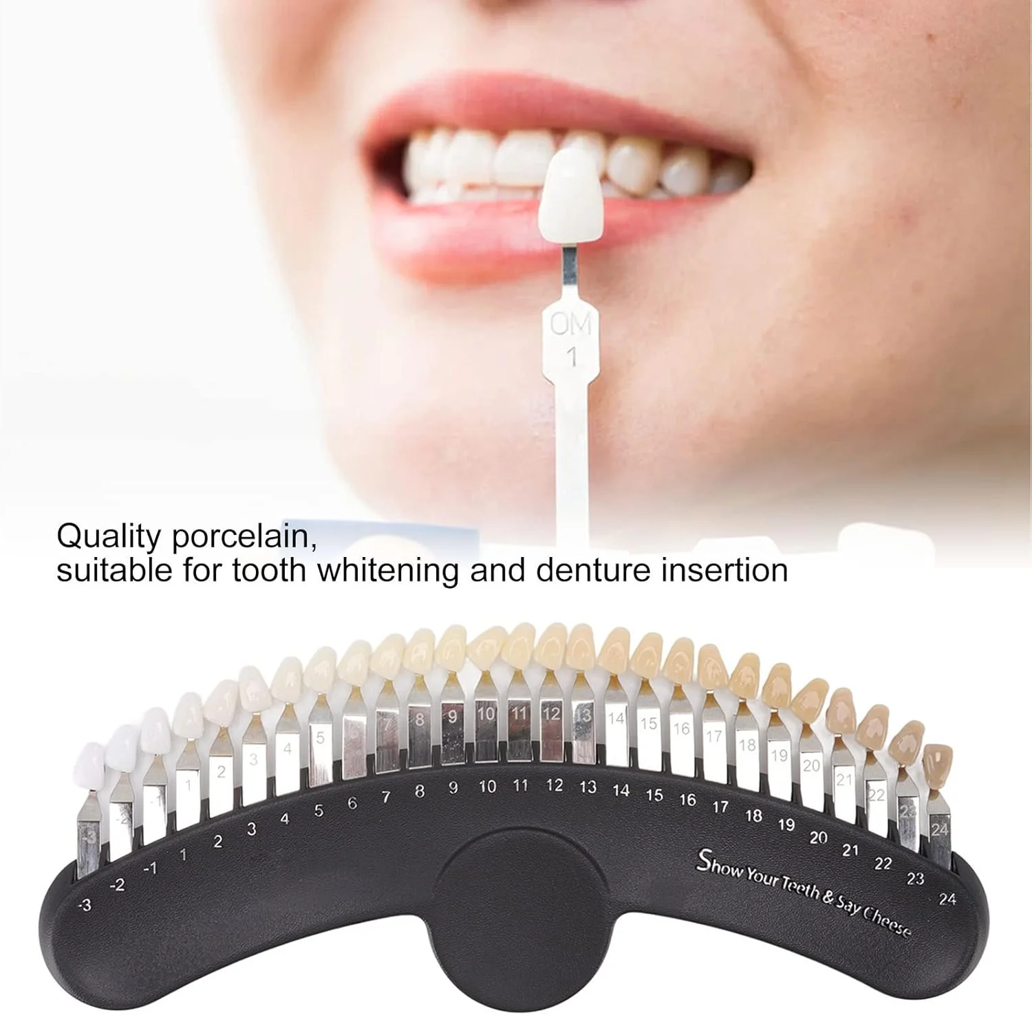 راهنمای تعیین رنگ دندان، راهنمای تعیین رنگ دندان 27 رنگ جعبه حرفه ای مقایسه رنگ دندان نمودار رنگ دندان