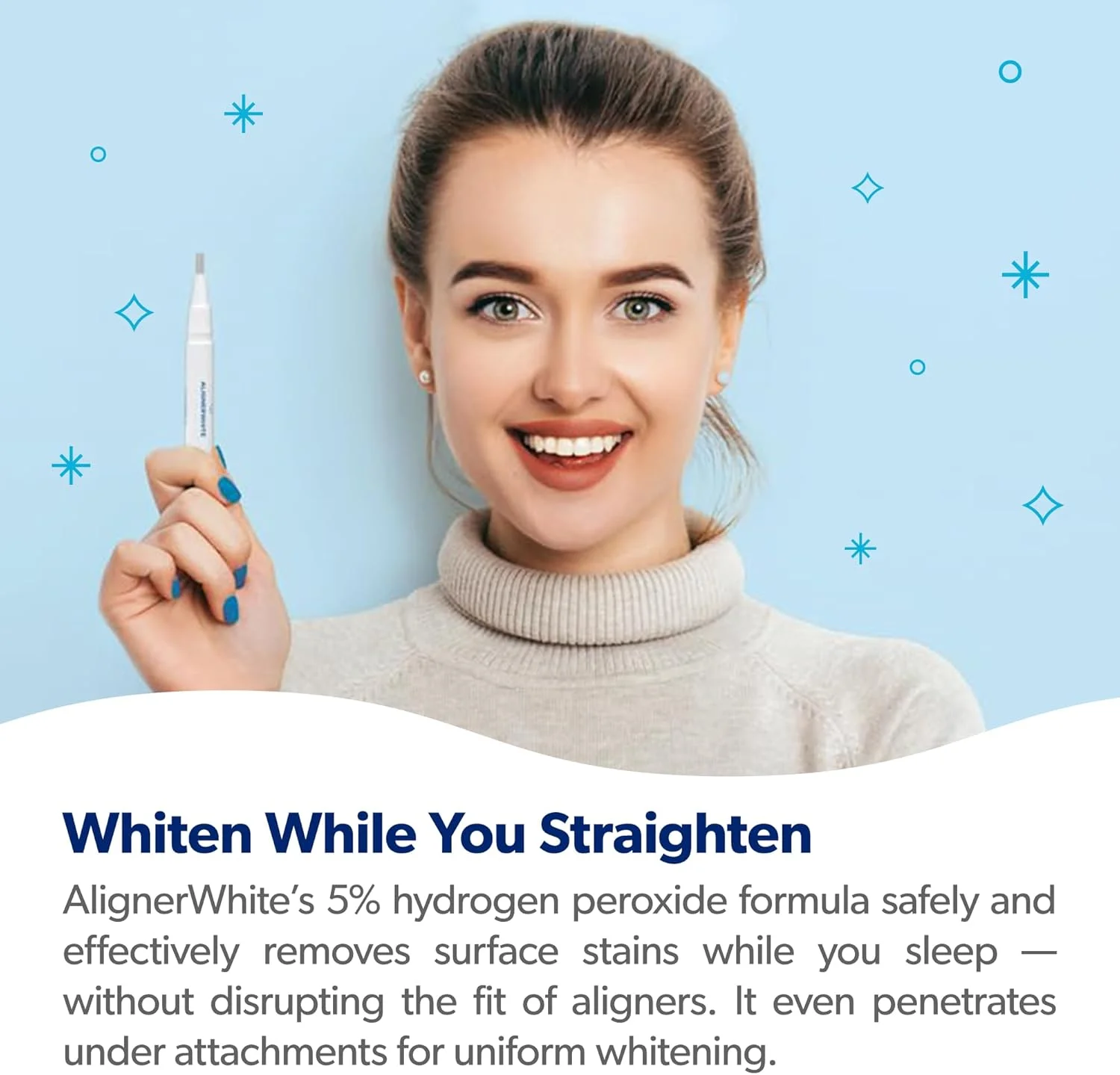 قلم سفید کننده دندان EverSmile AlignerWhite | برای الاینرها و نگهدارنده های شفاف، سفید کننده الاینر، قلم ژل سفید کننده قلم سفید کننده دندان EverSmile AlignerWhite | برای الاینرها و نگهدارنده های شفاف، سفید کننده الاینر، قلم ژل سفید کننده