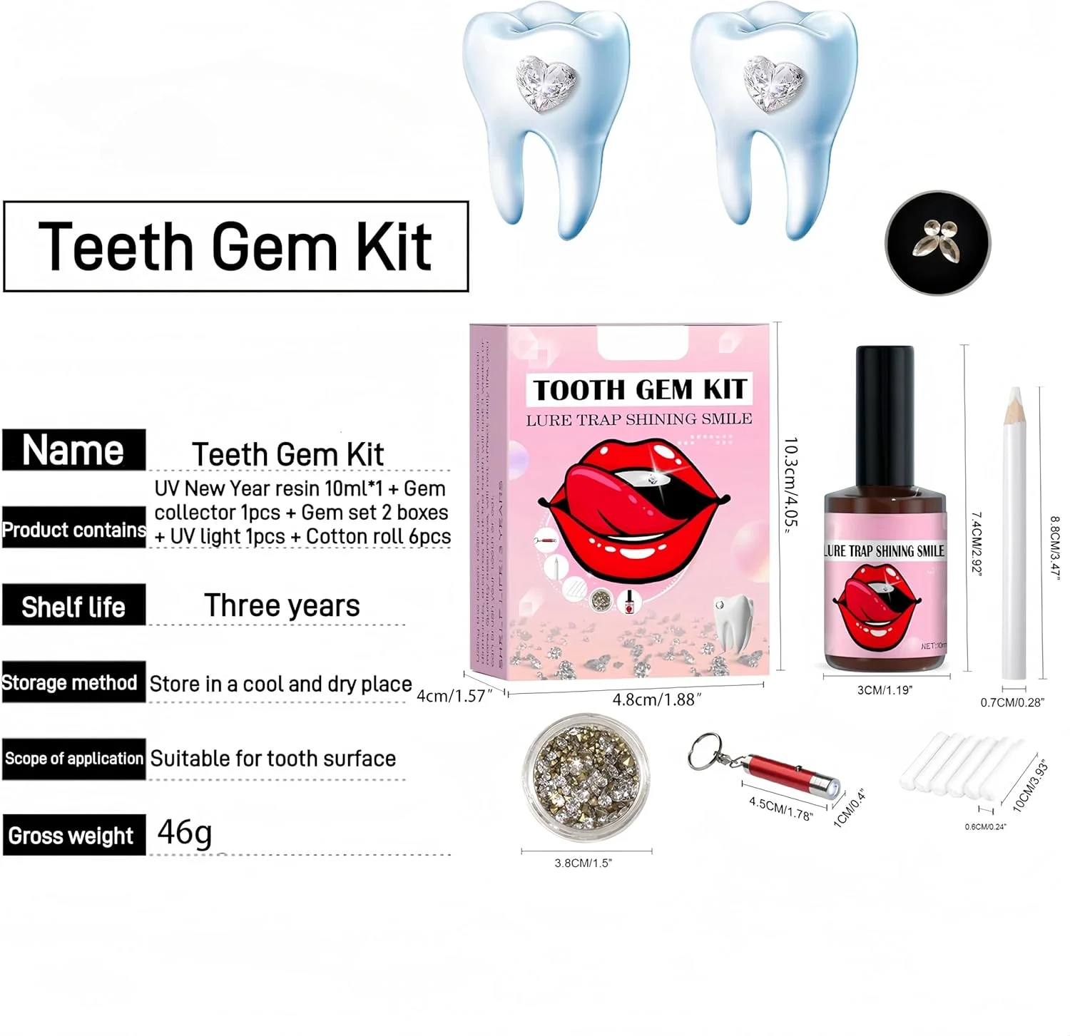 کیت جواهرات نگین دندان، کیت جواهرات دندان کریستالی شیک DIY، الماس دندان پروانه ای، کیت حرفه ای نگین دندان به همراه چسب کیت جواهرات نگین دندان، کیت جواهرات دندان کریستالی شیک DIY، الماس دندان پروانه ای، کیت حرفه ای نگین دندان به همراه چسب