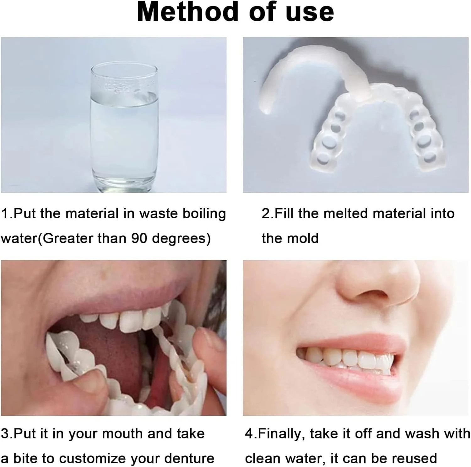 دندان مصنوعی فوری FDTY، 2 جفت، برای آقایان و بانوان، دندانهای مصنوعی موقت قابل تنظیم، بهبود لبخند، جایگزین مناسب برای ارتودنسی و سفید کردن دندان، مناسب برای همه دندان مصنوعی فوری FDTY، 2 جفت، برای آقایان و بانوان، دندانهای مصنوعی موقت قابل تنظیم، بهبود لبخند، جایگزین مناسب برای ارتودنسی و سفید کردن دندان، مناسب برای همه