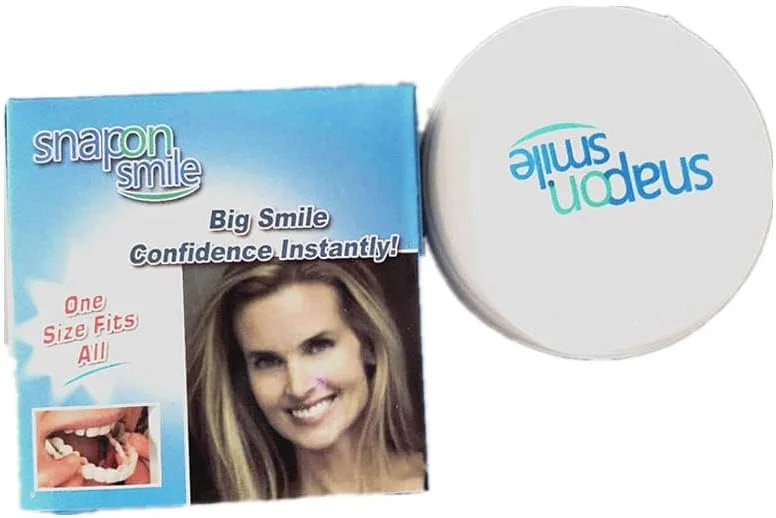 پوشش دندان مصنوعی بالا و پایین Gonaar Perfect Smile، فیت راحت، دندان مصنوعی آرایشی قابل استفاده مجدد، اصلاح فوری لبخند برای ردیف دوتایی، همراه با جعبه نگهداری