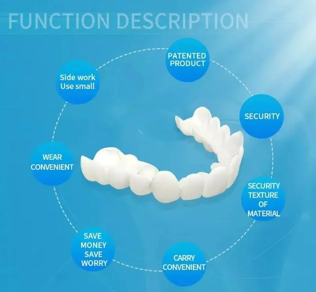 پوشش دندان اسنپ آن | روکش دندان مصنوعی موقت | روکش دندان فوری برای دندان های بالا و پایین | پوشش دندان زیبایی برای مردان و زنان