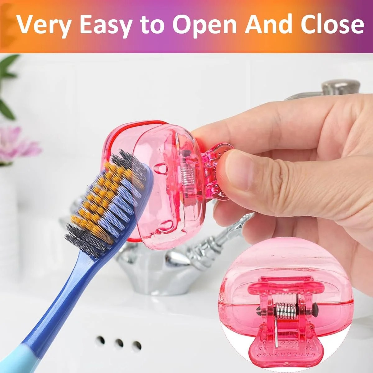 هانه® 4 عددی درپوش مسواک، درپوش بهداشتی و ضد گرد و غبار مسواک، گیره، درپوش محافظ سر مسواک مسافرتی، جهانی 1.8 اینچی، درپوش محافظ سر مسواک برای مسواک کودکان هانه® 4 عددی درپوش مسواک، درپوش بهداشتی و ضد گرد و غبار مسواک، گیره، درپوش محافظ سر مسواک مسافرتی، جهانی 1.8 اینچی، درپوش محافظ سر مسواک برای مسواک کودکان