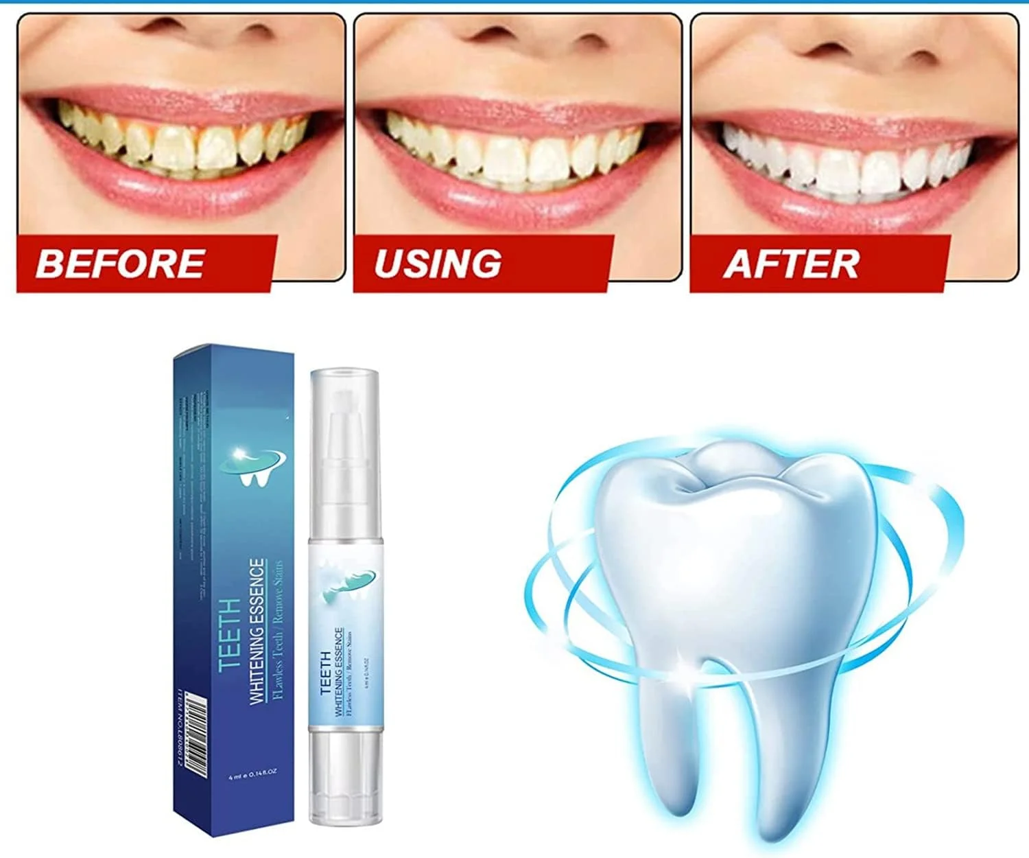 قلم سفید کننده فوری دندان Herbaluxy Lanthome، قلم سفید کننده دندان، قلم های سفید کننده دندان بنفش، از بین بردن آسان لکه های قدیمی (1 عدد)