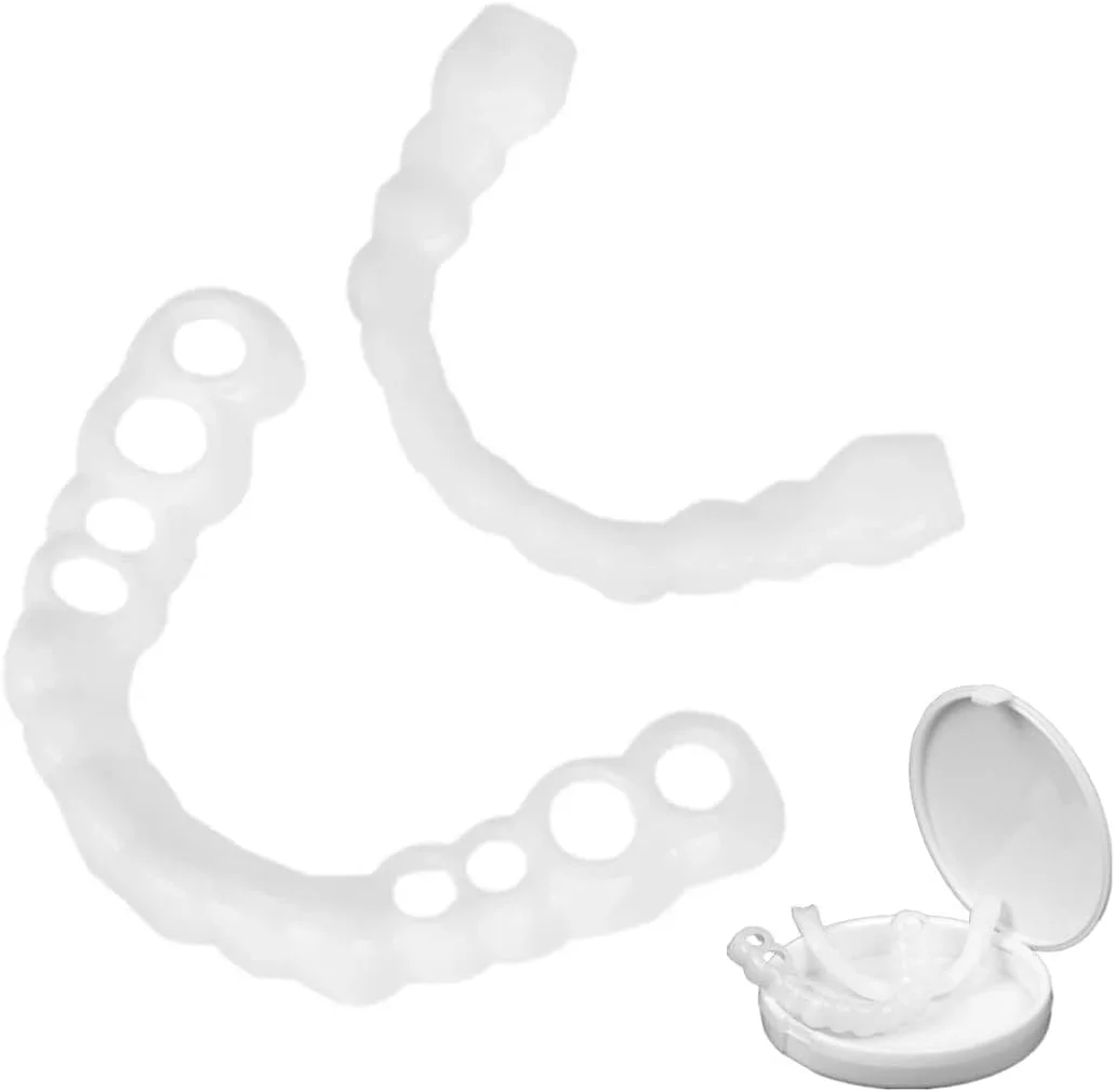 دندان مصنوعی HNJUSR، 1 جفت دندانپزشکی موقت، روکش دندان، دندان مصنوعی موقت بالا و پایین، لبخند بی نقص دندانی، با جعبه نگهداری برای مردان و زنان دندان مصنوعی HNJUSR، 1 جفت دندانپزشکی موقت، روکش دندان، دندان مصنوعی موقت بالا و پایین، لبخند بی نقص دندانی، با جعبه نگهداری برای مردان و زنان