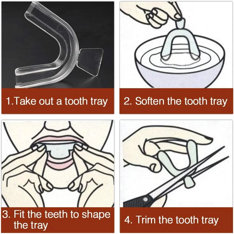۵ عدد قالب حرارتی دهانی دندانپزشکی برای سفید کردن دندان، سینی های سفید کننده دندان، محافظ دهان، مراقبت از بهداشت دهان ۵ عدد قالب حرارتی دهانی دندانپزشکی برای سفید کردن دندان، سینی های سفید کننده دندان، محافظ دهان، مراقبت از بهداشت دهان
