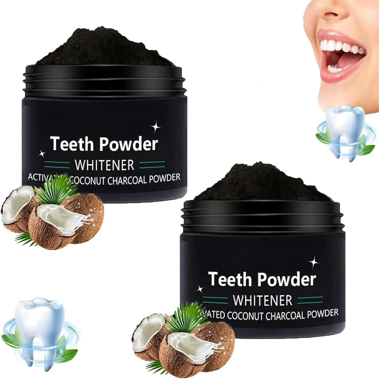 پودر سفید کننده طبیعی دندان KASTWAVE، پودر سفید کننده طبیعی دندان، پودر سفید کننده طبیعی دندان با نارگیل فعال، تمیز کننده عمیق دندان (2 عدد) پودر سفید کننده طبیعی دندان KASTWAVE، پودر سفید کننده طبیعی دندان، پودر سفید کننده طبیعی دندان با نارگیل فعال، تمیز کننده عمیق دندان (2 عدد)