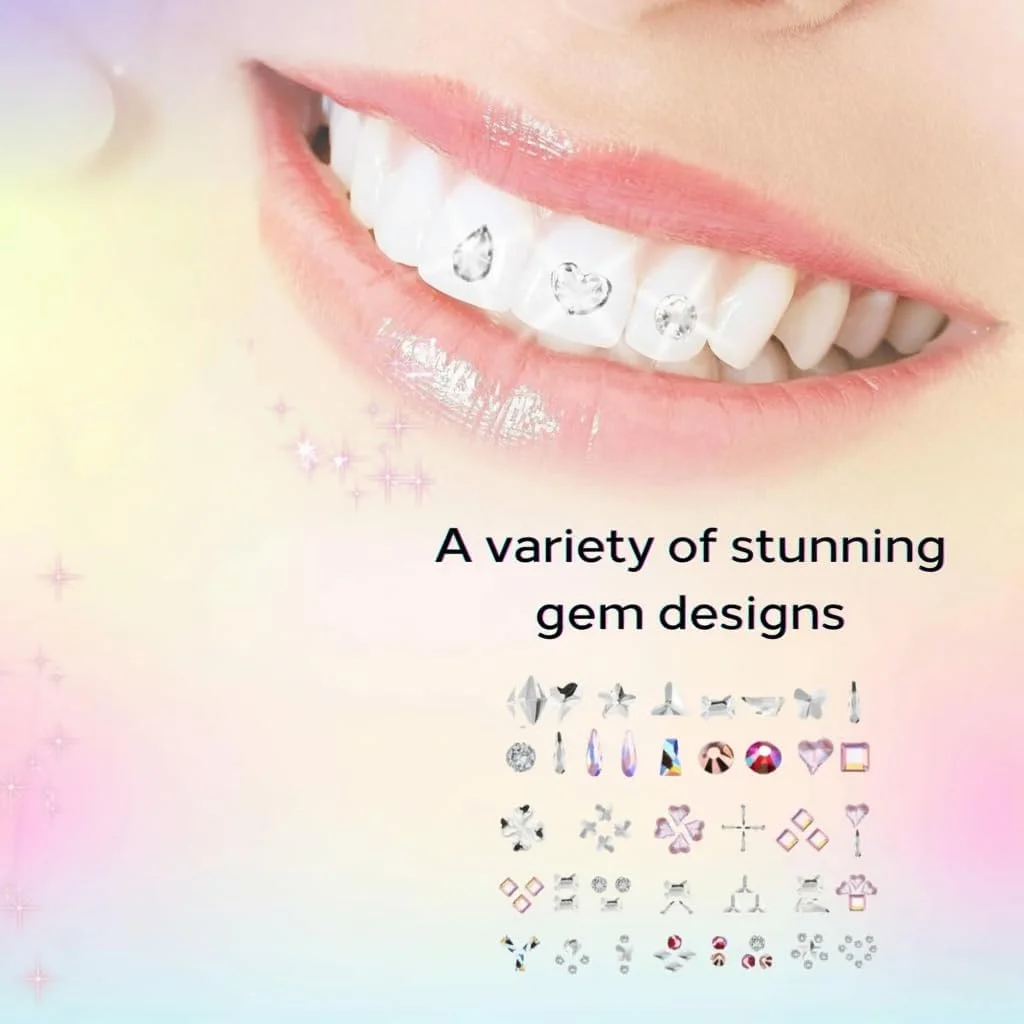 ست جواهرات دندان DIY، مجموعه شروع سنگ های قیمتی کریستالی برای تزئین دندان، ست لوازم جانبی درخشان لبخند آسان، شامل 120+ نگین، اپلیکاتور و ابزار برای مبتدیان