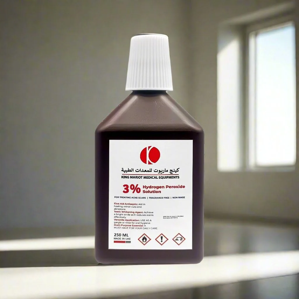 محلول هیدروژن پراکسید کینگ ماریوت تجهیزات پزشکی | 3٪، 6٪، 12٪، 30٪ | 250 میلی لیتر | جرم گیری دندان و سفید کردن دندان | درمان جای زخم آکنه | ضد عفونی کننده ملایم برای بریدگی ها و زخم های پوستی (3٪) محلول هیدروژن پراکسید کینگ ماریوت تجهیزات پزشکی | 3٪، 6٪، 12٪، 30٪ | 250 میلی لیتر | جرم گیری دندان و سفید کردن دندان | درمان جای زخم آکنه | ضد عفونی کننده ملایم برای بریدگی ها و زخم های پوستی (3٪)