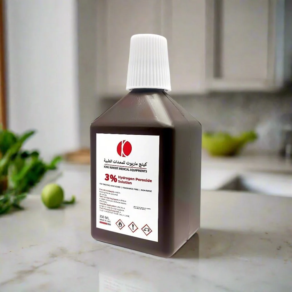 محلول هیدروژن پراکسید کینگ ماریوت تجهیزات پزشکی | 3٪، 6٪، 12٪، 30٪ | 250 میلی لیتر | جرم گیری دندان و سفید کردن دندان | درمان جای زخم آکنه | ضد عفونی کننده ملایم برای بریدگی ها و زخم های پوستی (3٪) محلول هیدروژن پراکسید کینگ ماریوت تجهیزات پزشکی | 3٪، 6٪، 12٪، 30٪ | 250 میلی لیتر | جرم گیری دندان و سفید کردن دندان | درمان جای زخم آکنه | ضد عفونی کننده ملایم برای بریدگی ها و زخم های پوستی (3٪)