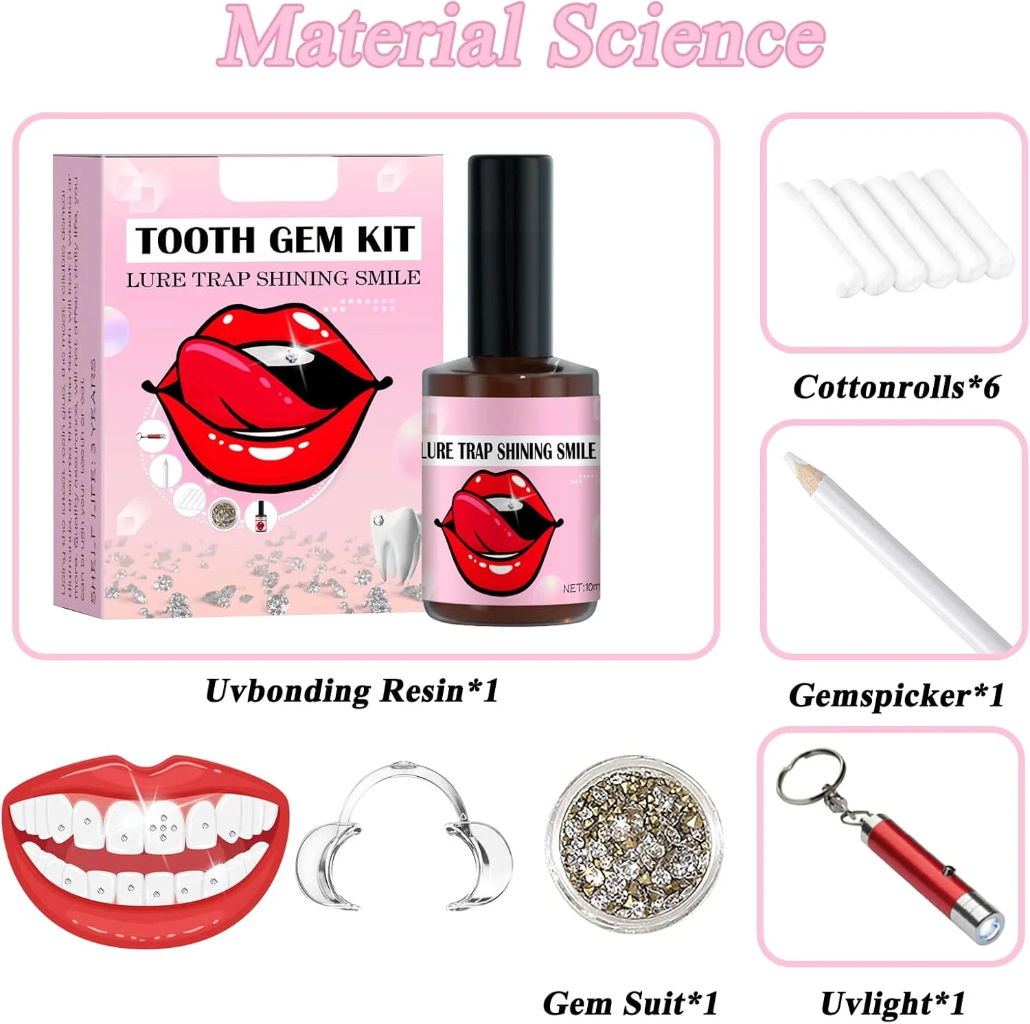 ست نگین دندان، ست نگین دندان DIY، نگین دندان برای تزئین دندان، بازکننده دهان برای دندان، زیورآلات دندانی مد روز قابل جابجایی ست نگین دندان، ست نگین دندان DIY، نگین دندان برای تزئین دندان، بازکننده دهان برای دندان، زیورآلات دندانی مد روز قابل جابجایی