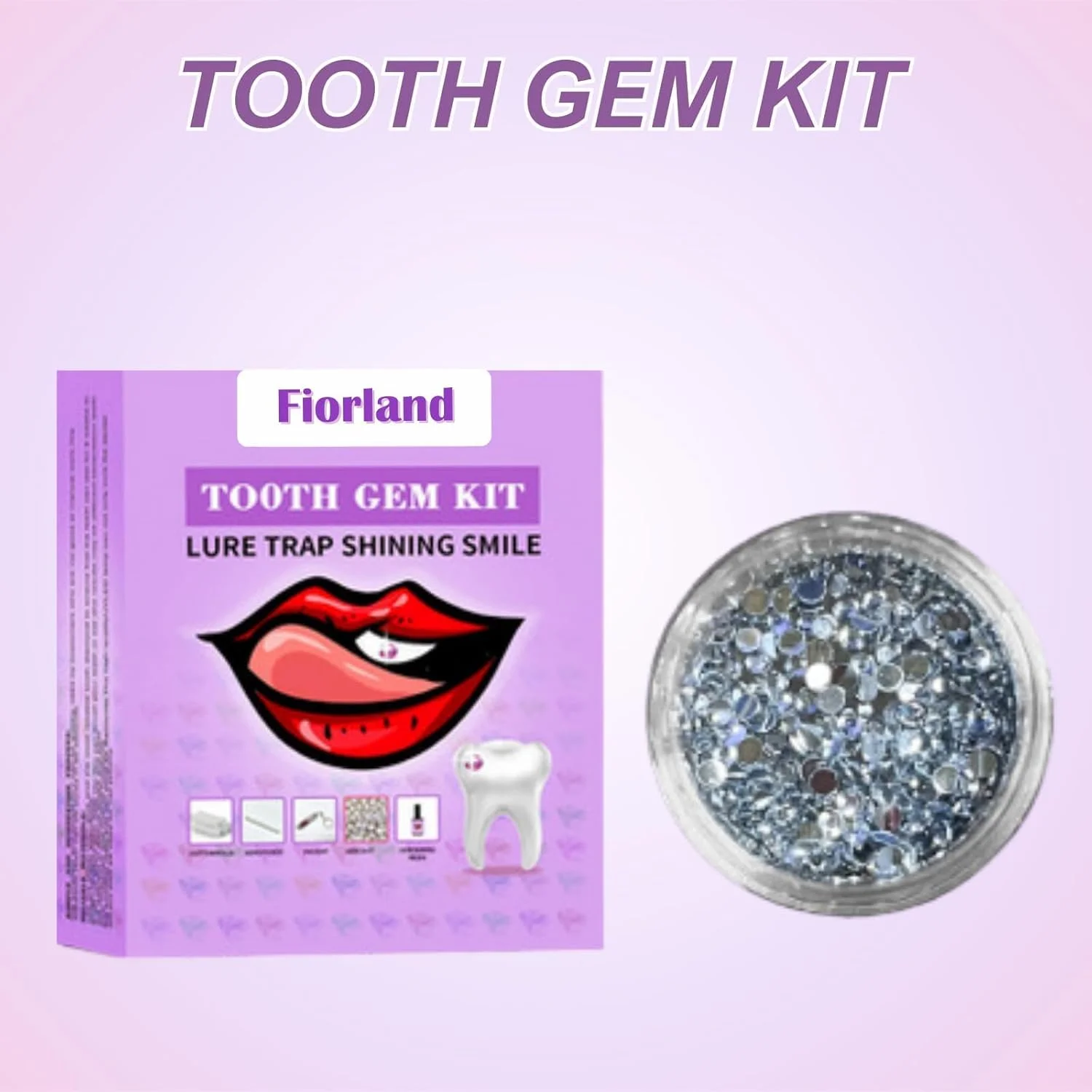 ست نگین دندان LBOYLOVE®، ست جواهرات کریستالی DIY، ست نگین دندان جدید و مدرن Y2k برای دندان