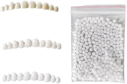 روکش دندان مصنوعی موقت قابل قالب گیری KYKHT با مهره های چسبی، جنس نرم