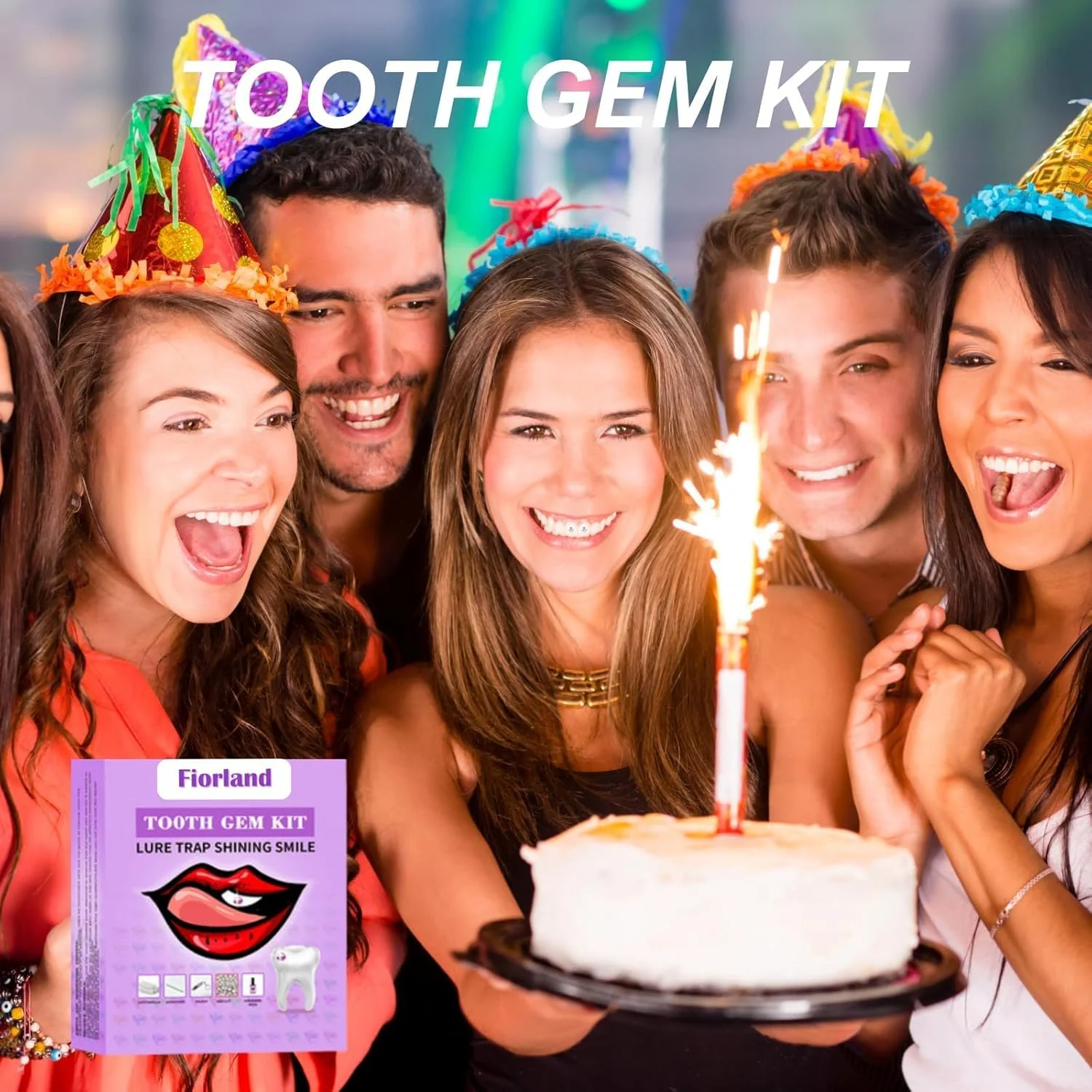 ست نگین دندان LBOYLOVE®، ست جواهرات کریستالی DIY، ست نگین دندان جدید و مدرن Y2k برای دندان