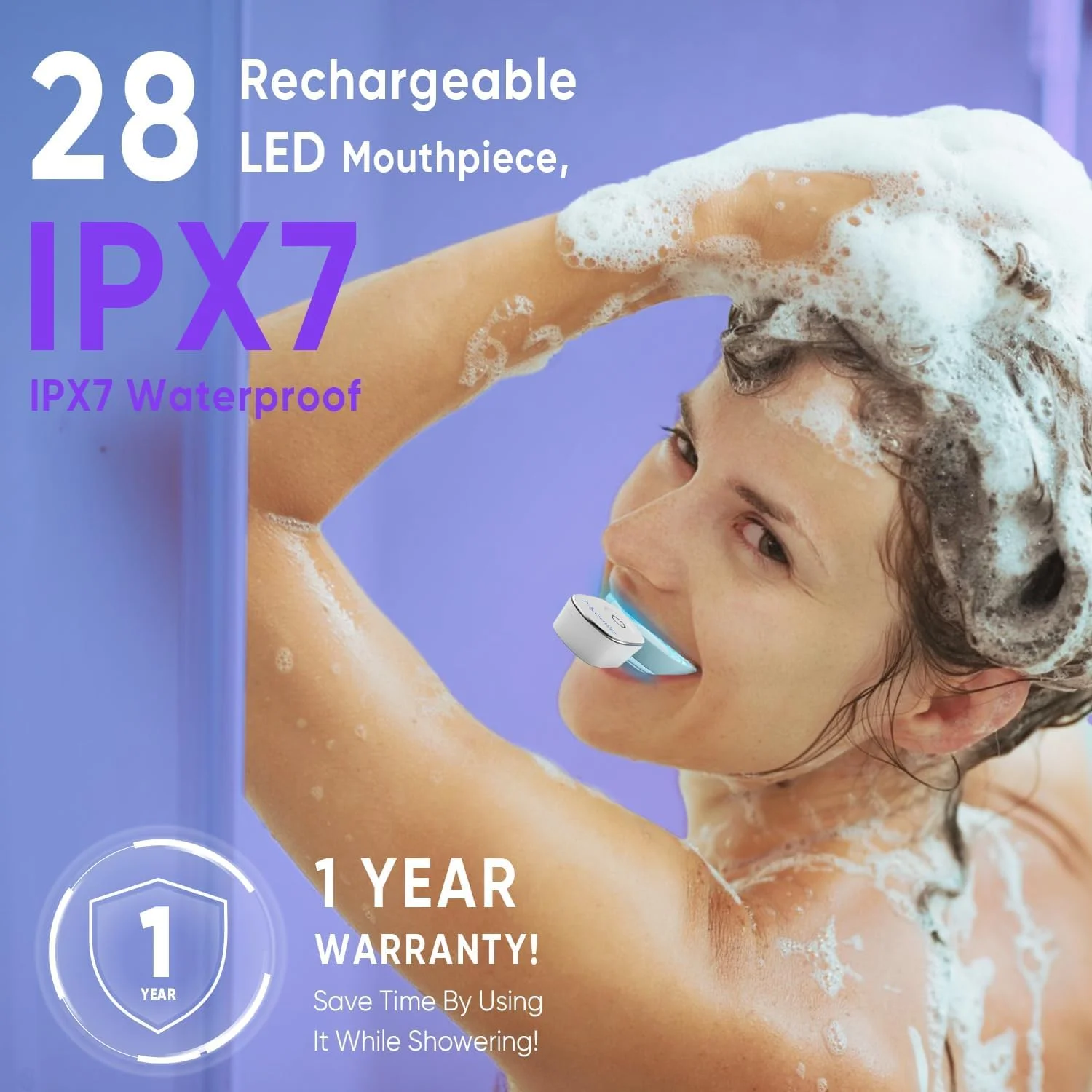 کیت سفید کننده دندان MySmile Deluxe با نور 28 LED و ژل سفید کننده دندان 35% کاربامید پراکسید، کمک به از بین بردن لکه های ناشی از قهوه، نوشابه، آبمیوه و غذا کیت سفید کننده دندان MySmile Deluxe با نور 28 LED و ژل سفید کننده دندان 35% کاربامید پراکسید، کمک به از بین بردن لکه های ناشی از قهوه، نوشابه، آبمیوه و غذا