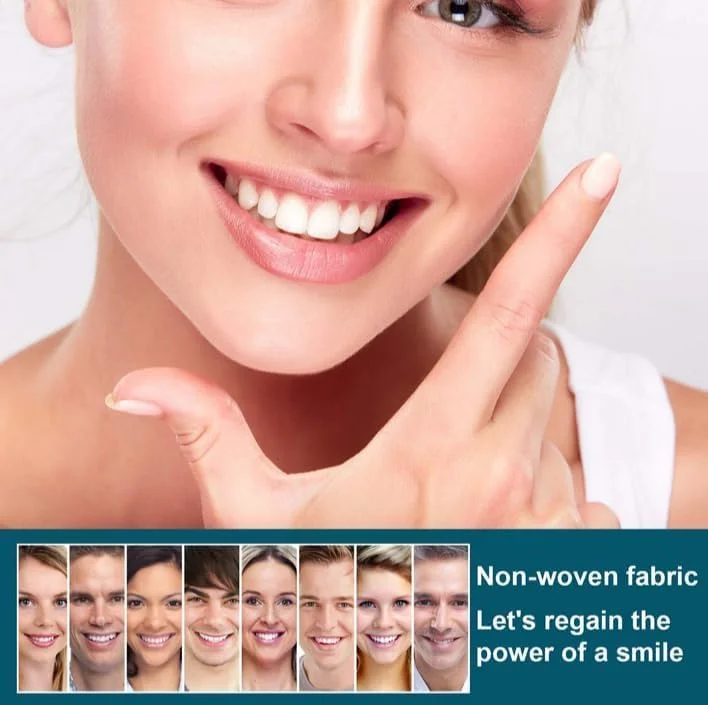 نجیب، یک جفت روکش موقت دندان، دندان مصنوعی موقت، روکش فوری قابل تنظیم، دندان های مصنوعی قالب گیری شده برای لبخندی زیبا، طبیعی و راحت، مناسب برای سفید کردن