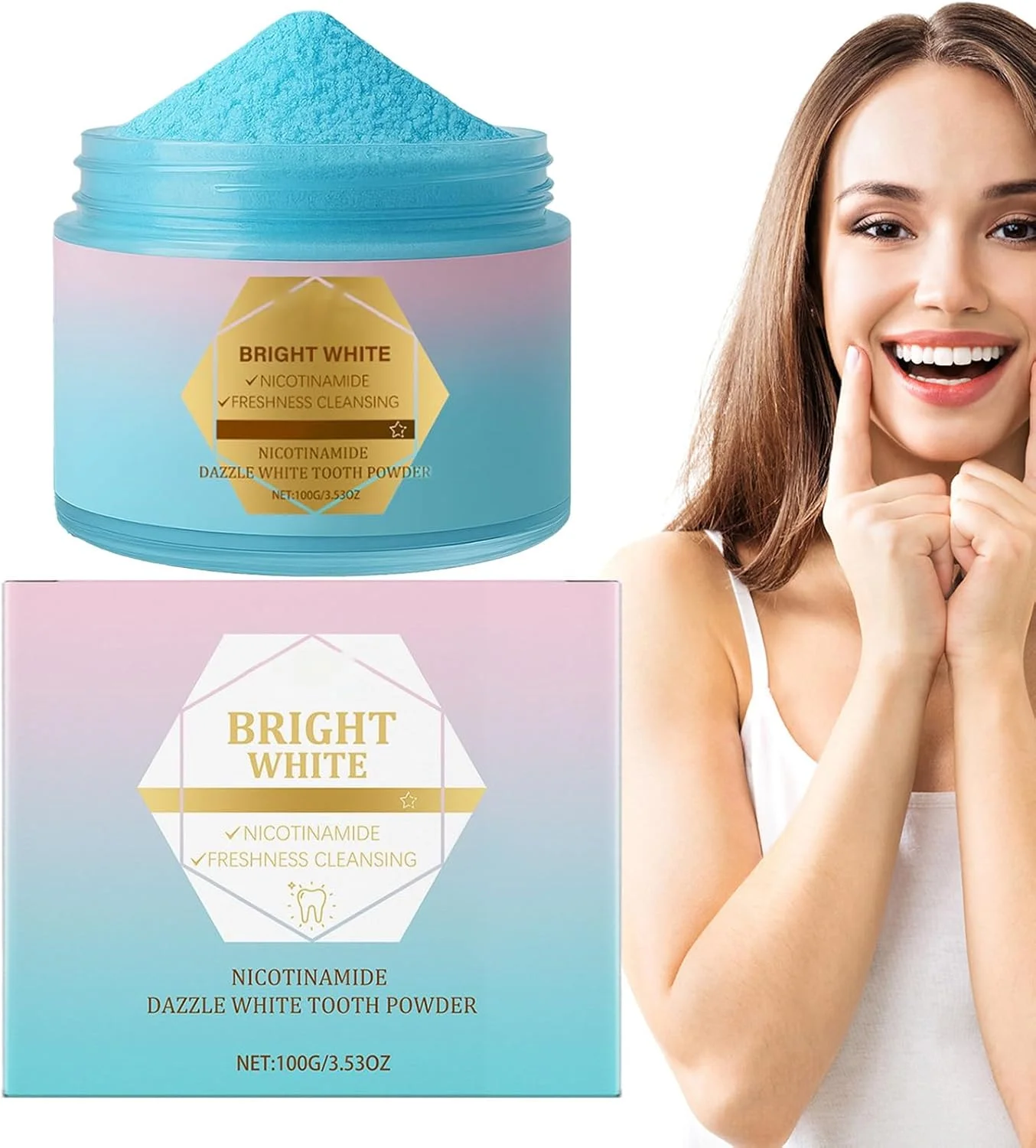 پودر دندان طبیعی - محافظت از بهداشت دندان | پودر دندان ملایم و ارگانیک برای بزرگسالان و سالمندان، خوشبو کننده دهان و کنترل بو