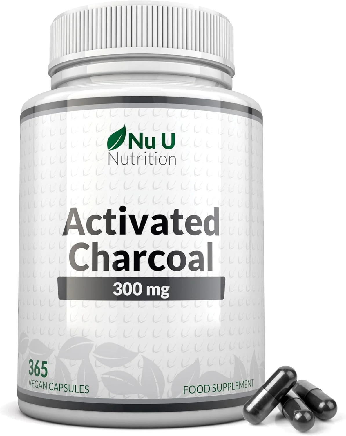 کپسول زغال فعال نو یو نوتریشن 300 میلی گرم، 365 عدد (نه قرص) تامین یک ساله زغال فعال سه گانه