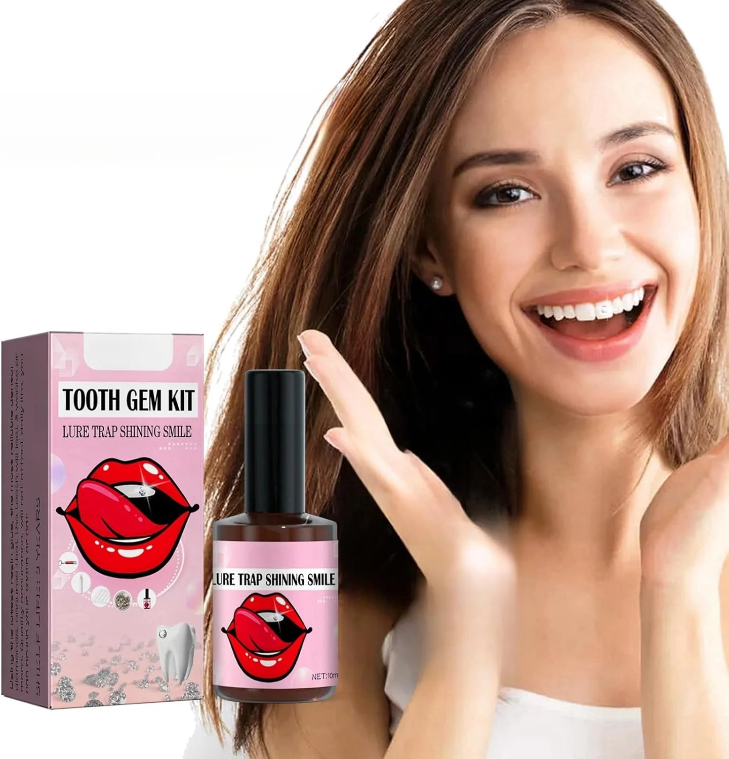 کیت نگین دندان، جواهرات سفید، نصب و برداشتن آسان، زیبا، محکم و لوازم جانبی تزئینی دندان قابل اعتماد، زیبایی الهام گرفته از جواهرات، بهبود لبخند شخصی