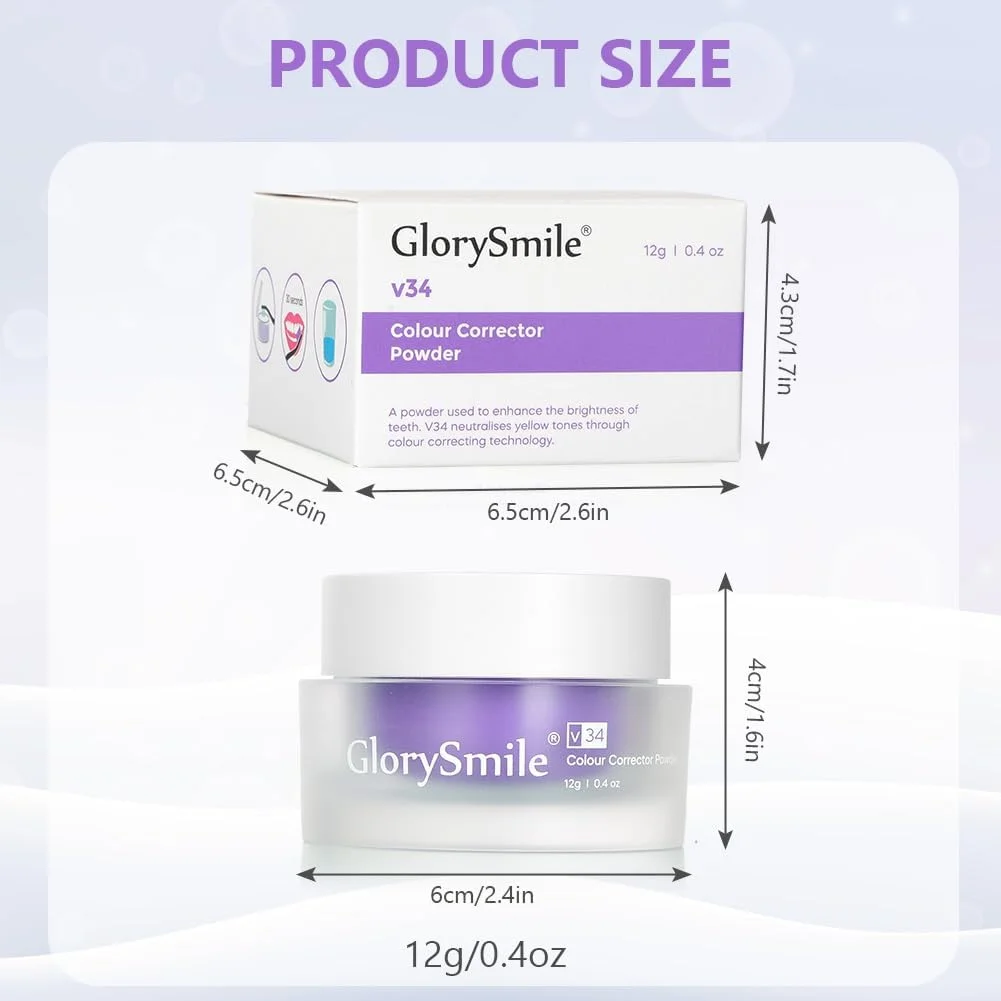 پودر سفید کننده دندان آفکاپ، 1 بسته 12 گرمی V34، پودر سفید کننده دندان، ایمن برای مینای دندان، بدون ایجاد حساسیت، از بین برنده لکه های دندان، سفید کننده دندان با طعم نعناع خنک برای از بین بردن لکه های قدیمی