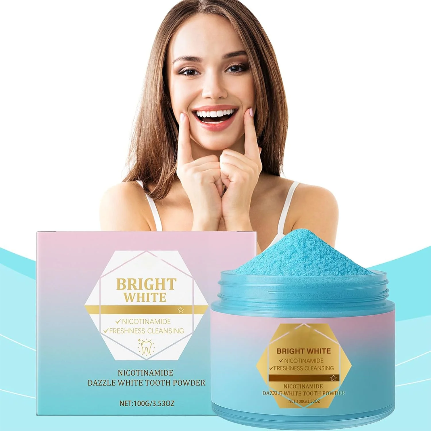 پودر دندان طبیعی - محافظت از بهداشت دندان | پودر دندان ملایم و ارگانیک برای بزرگسالان و سالمندان، خوشبو کننده دهان و کنترل بو