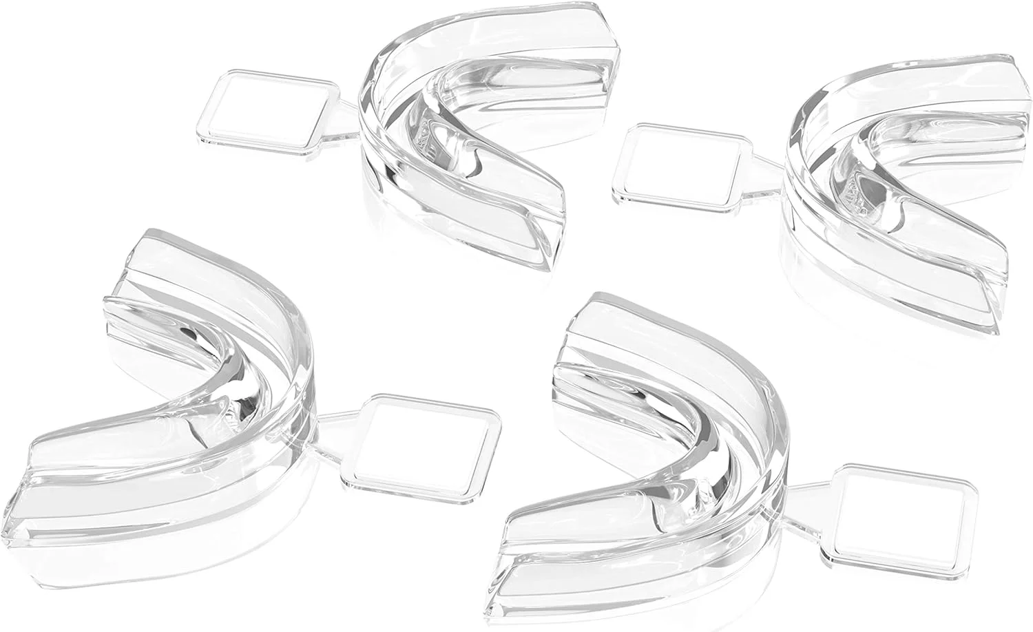 سینی های سفید کننده دندان نواوایت - قابل قالب گیری، قابل برش، متناسب با فرم دندان، راحت، فاقد BPA، فاقد لاتکس، محافظ با گرید دندانپزشکی - (4) سینی دهانی، جعبه بهداشتی - قالب گیری آسان، سینی دهانی برای سفید کردن دندان