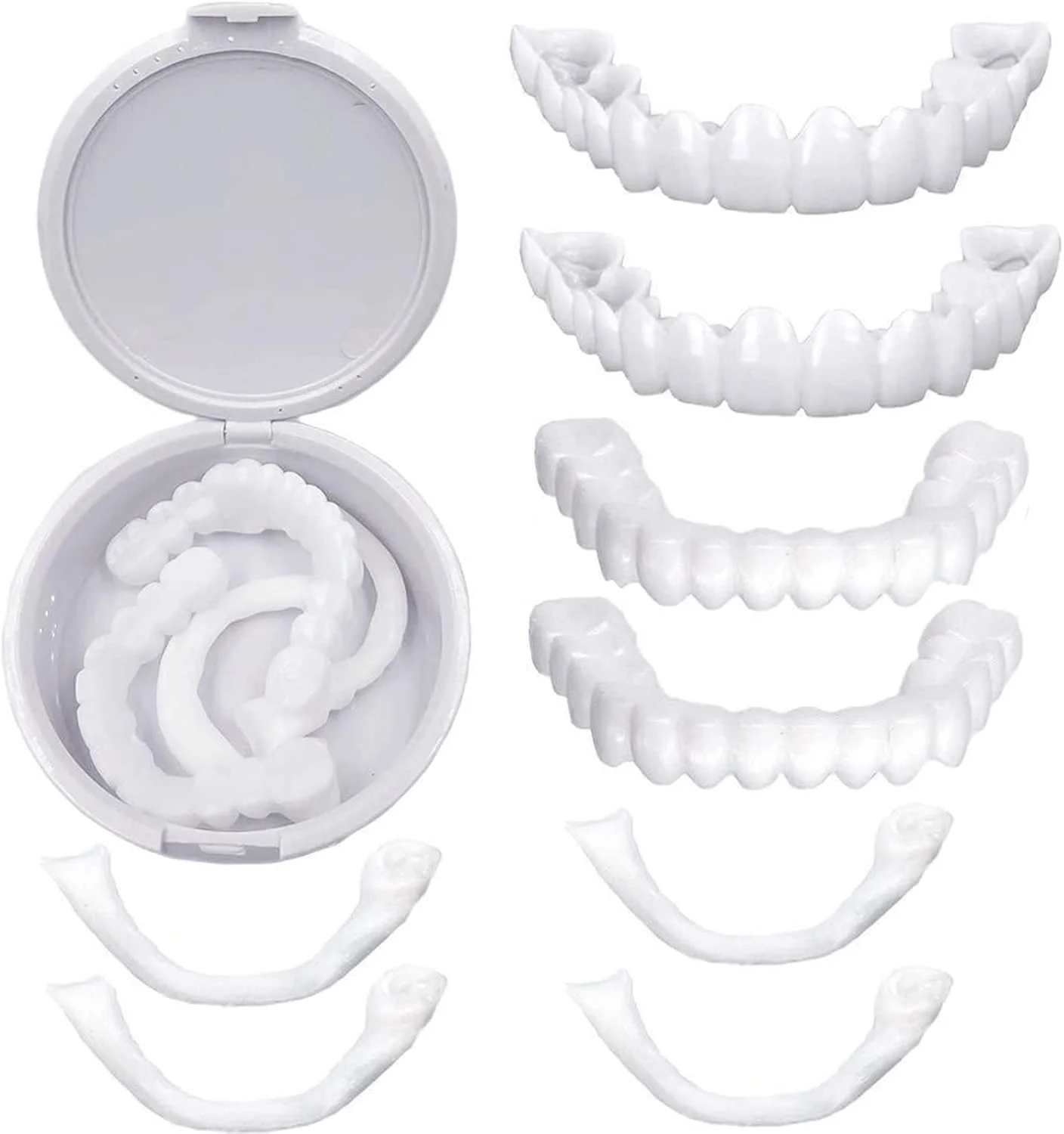 روکش دندان برای لبخند زیبا، جایگزین سفید کننده موقت دندان، افزایش اعتماد به نفس، 2 جفت، مناسب برای همه