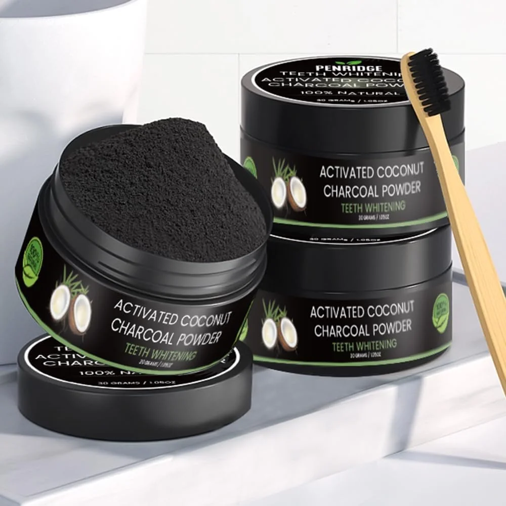 پودر سفید کننده دندان زغال نارگیل فعال شده Penridge، 100% طبیعی، 30 گرم پودر سفید کننده دندان زغال نارگیل فعال شده Penridge، 100% طبیعی، 30 گرم