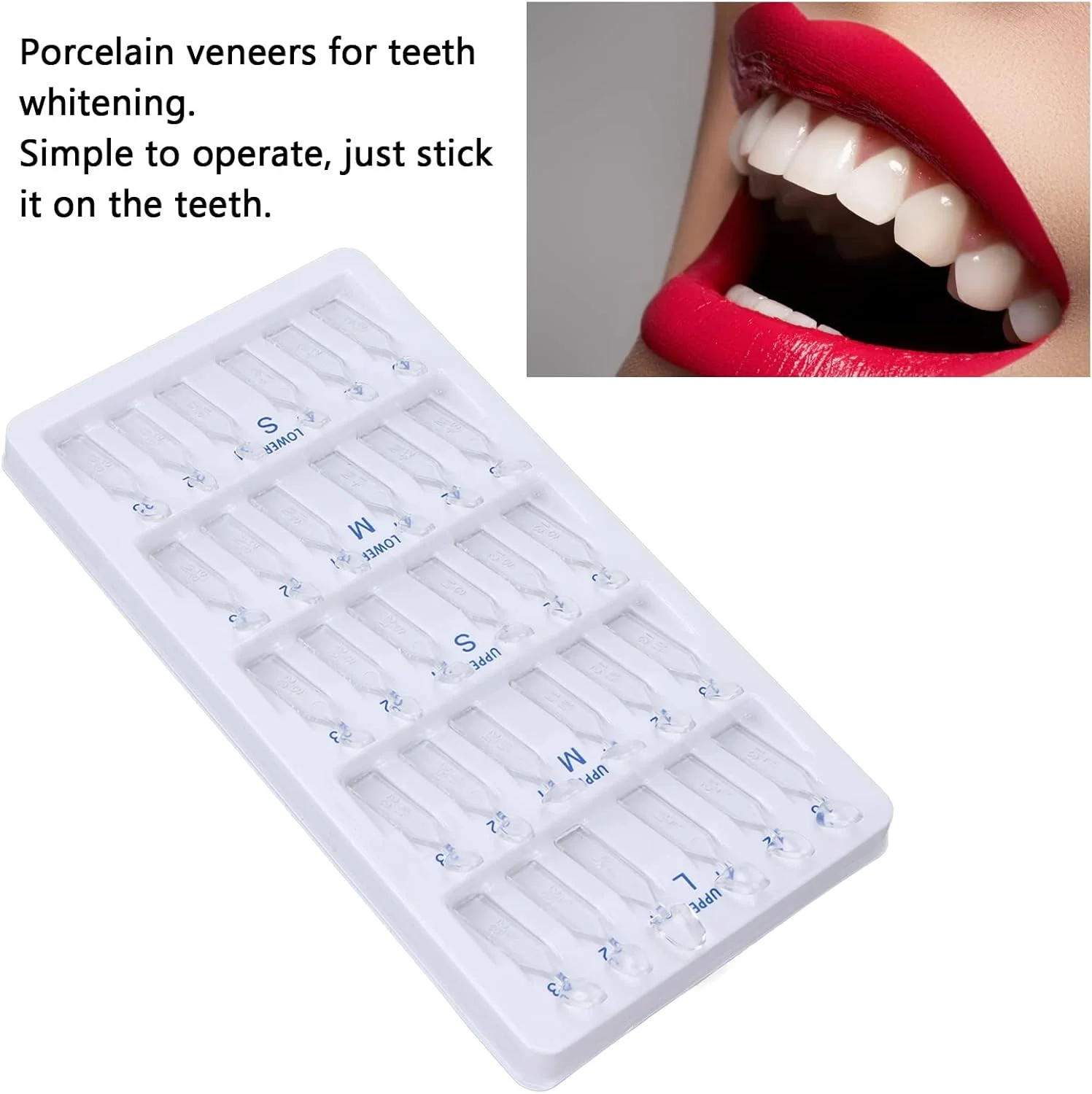 کیت دندان مصنوعی روکش پرسلن، مقاوم در برابر درجه حرارت بالا، مناسب برای کلینیک های دندانپزشکی خانگی