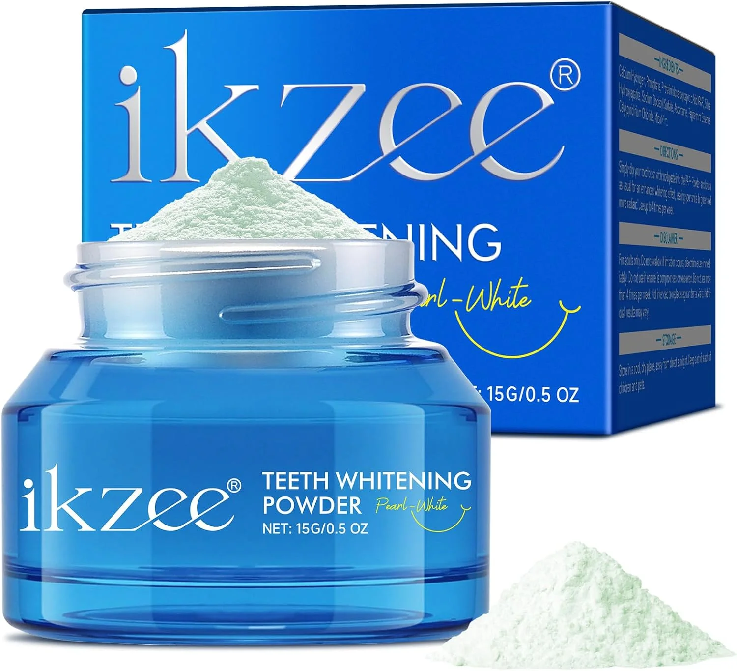 پودر سفید کننده حرفه ای 15 گرم - فرمول بدون پراکسید با هیدروکسی آپاتیت و PAP+، از بین برنده لکه های قهوه و سیگار، ترمیم کننده لاک ناخن، اثر فوری و محافظت 12 ساعته